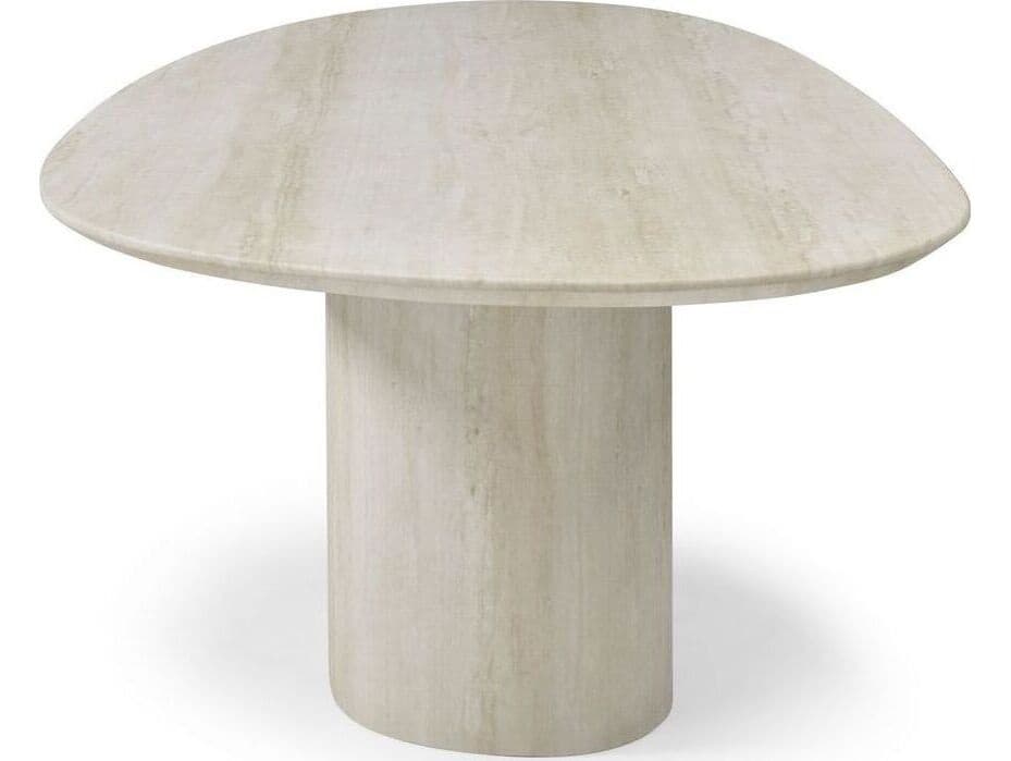 Whiteline Modern Living Petra Oval Marble Dining Table