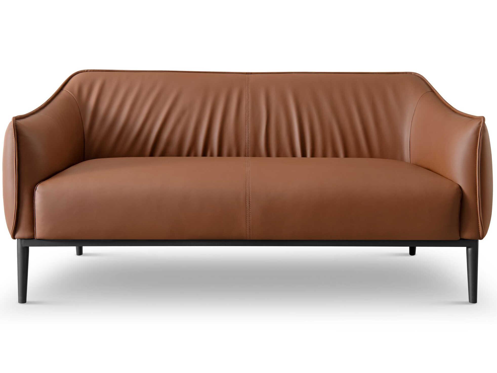 Whiteline Modern Living Benbow Brown Faux Leather Loveseat