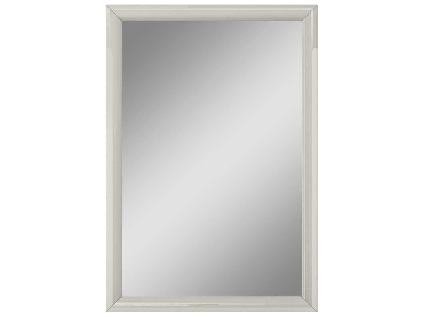 Whiteline Modern Living Pino Pino Light Grey Rectangular Wall Mirror
