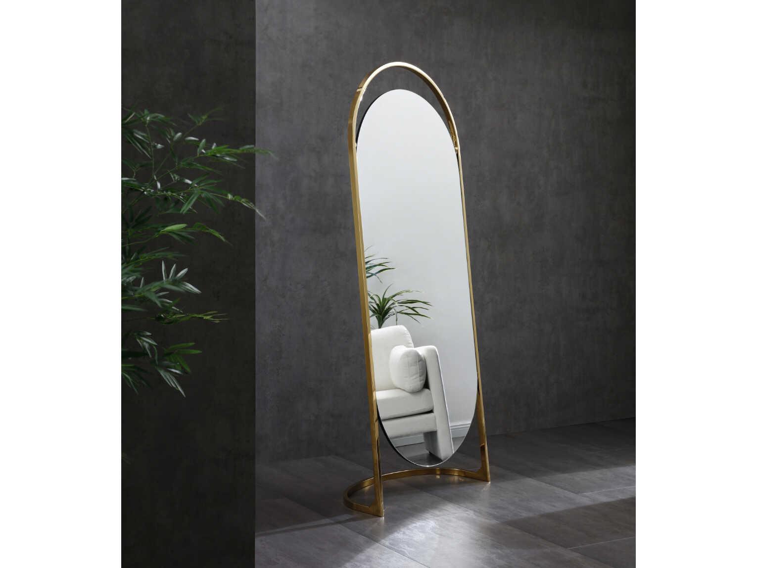Whiteline Modern Living Celina Clear Floor Mirror