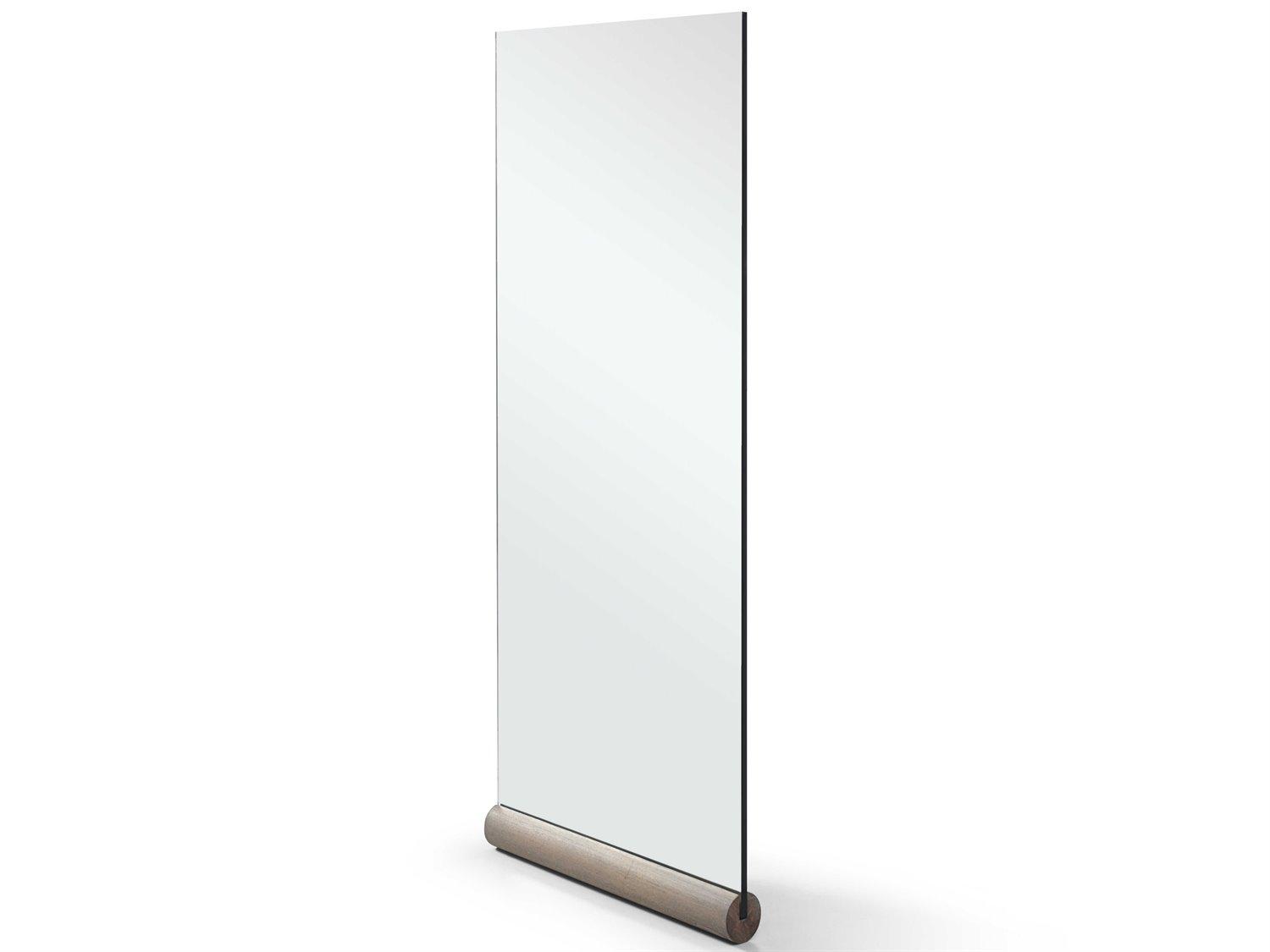 Whiteline Modern Living Rosie Clear Rectangular Floor Mirror