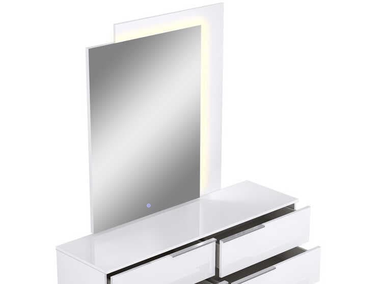 Whiteline Modern Living Damien Damien White Rectangular Dresser Mirror