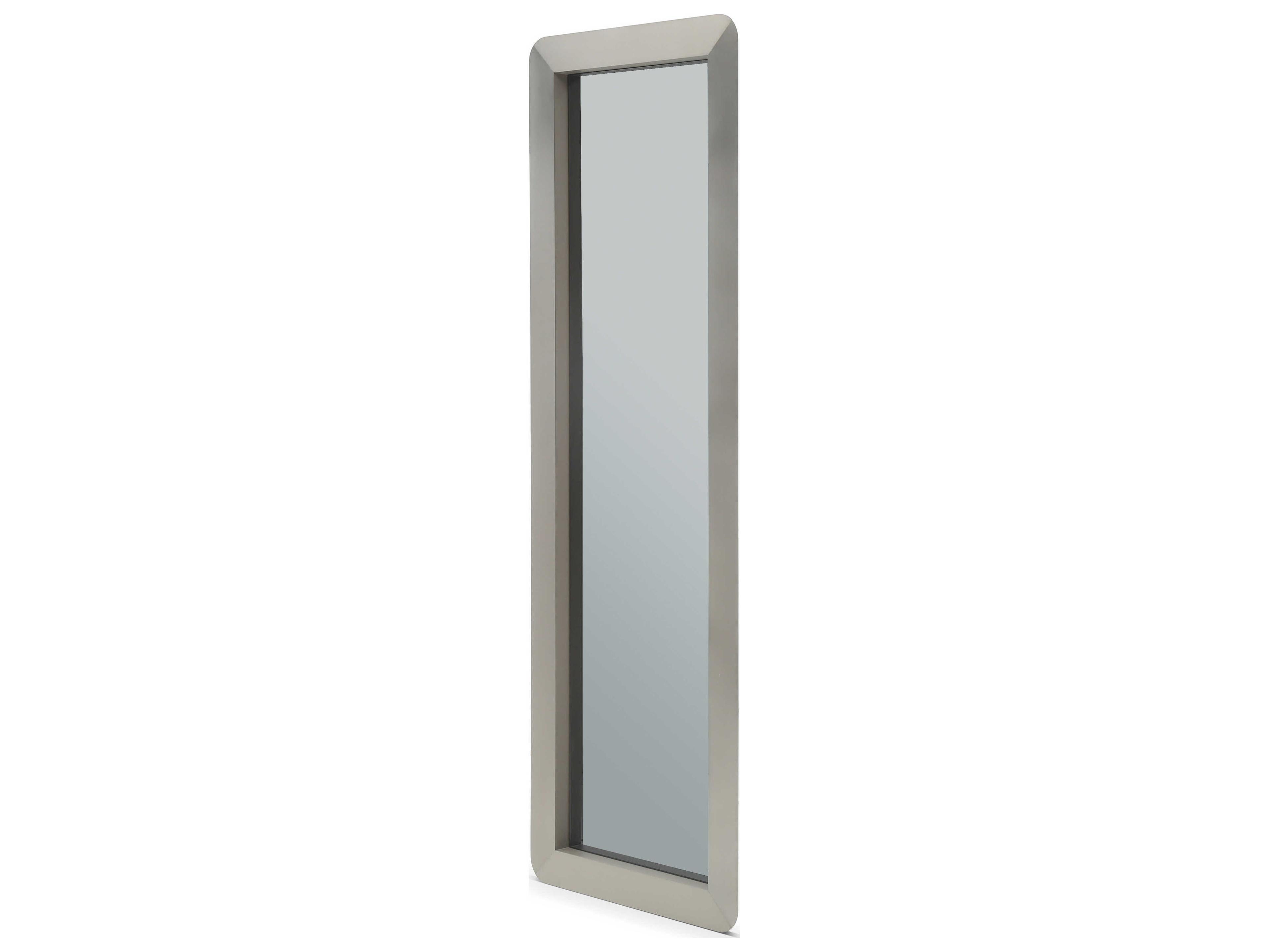 Whiteline Modern Living Elena Grey Rectangular Wall Mirror