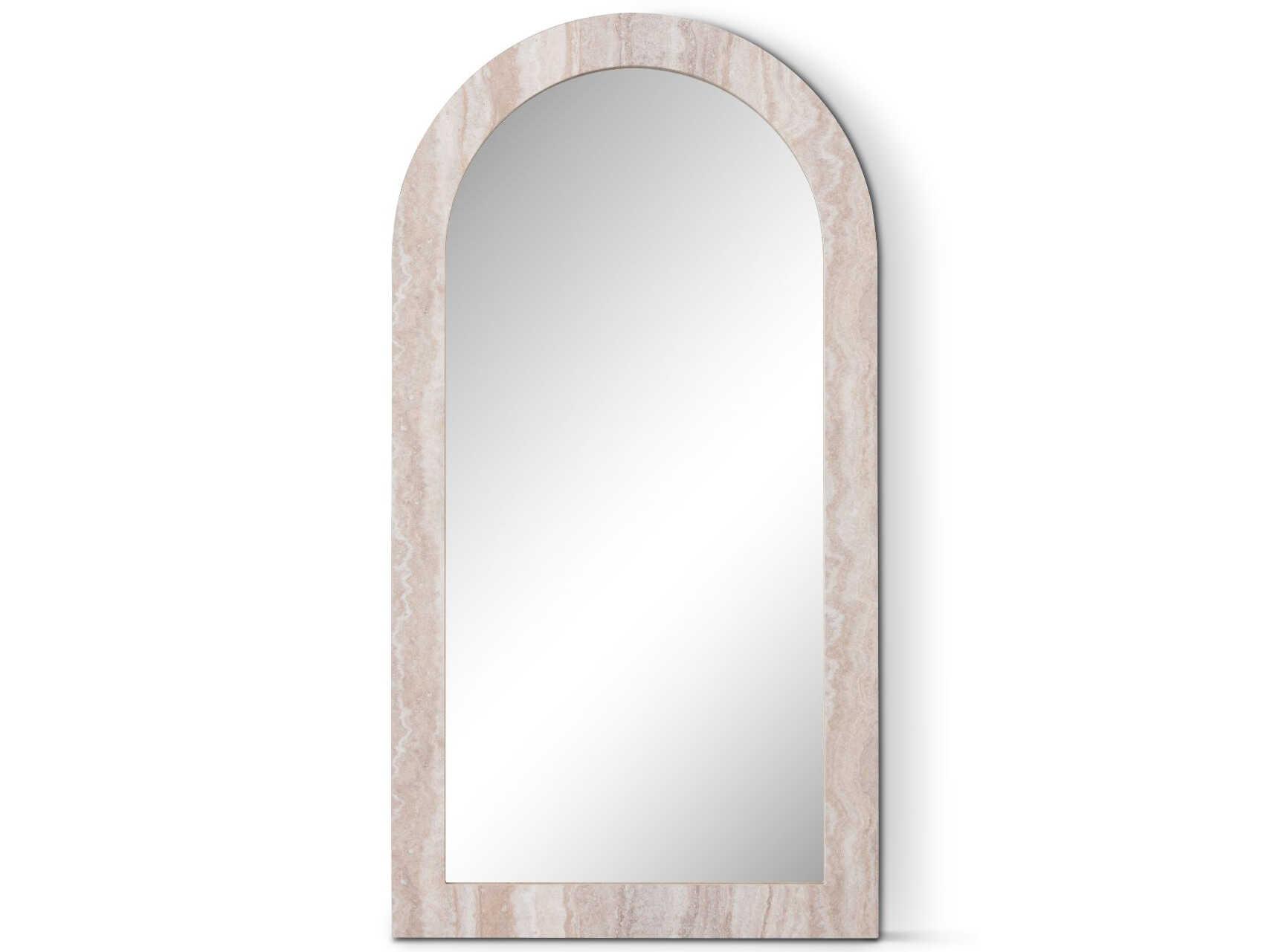 Whiteline Modern Living Petra Beige Wall Mirror
