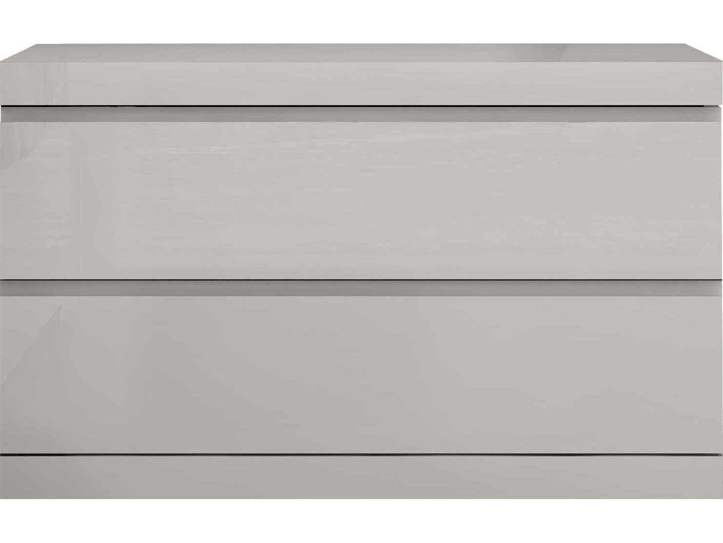 Whiteline Modern Living Anna 2-Drawers Gray Nightstand