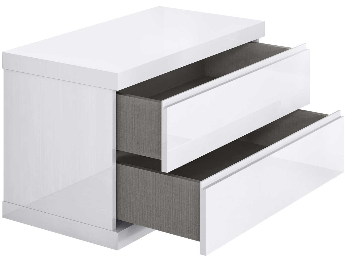 Whiteline Modern Living Anna 2-Drawers Nightstand
