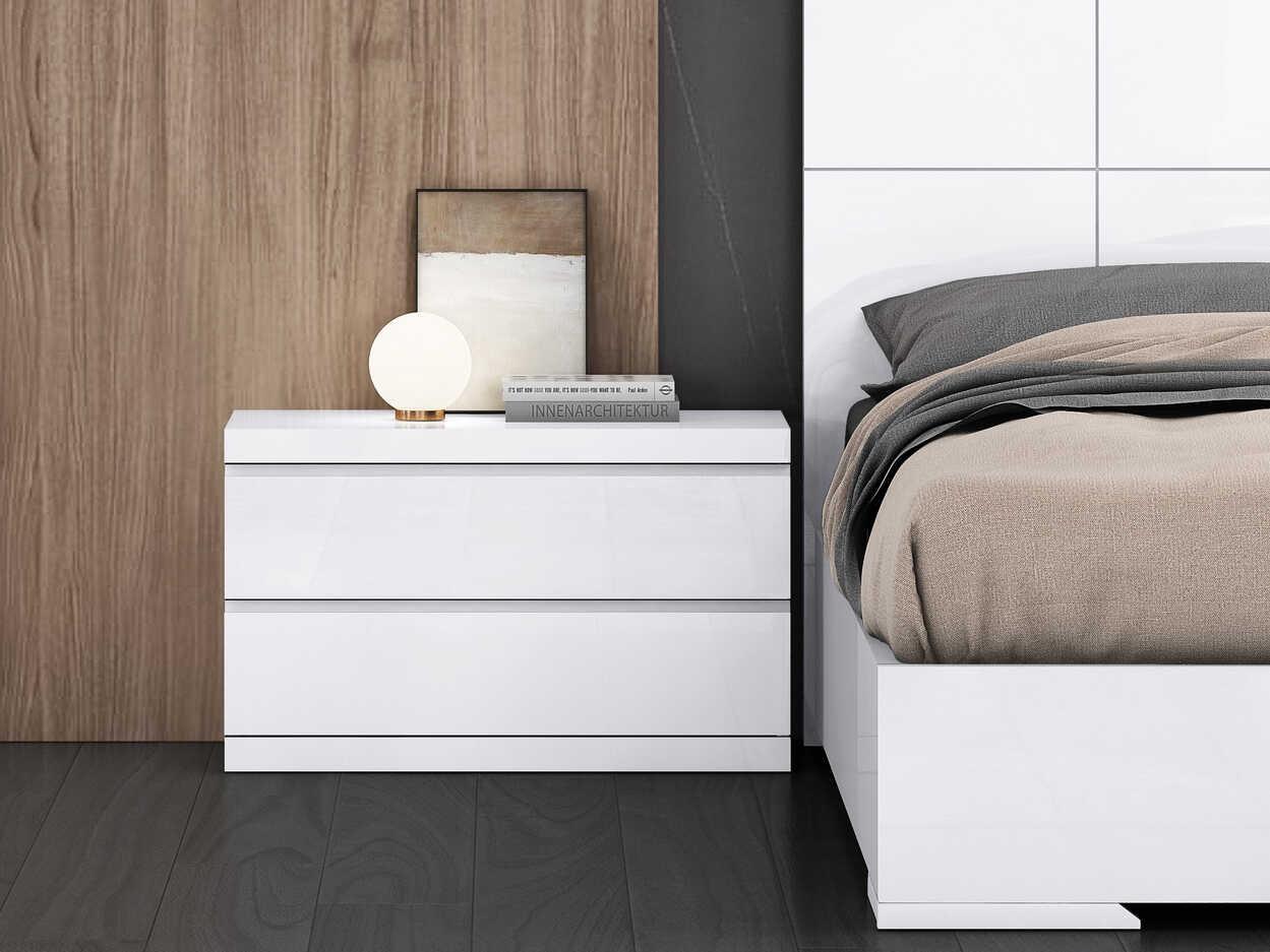 Whiteline Modern Living Anna 2-Drawers Nightstand