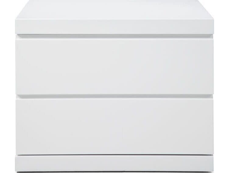 Whiteline Modern Living Anna 2-Drawers Oak Wood Nightstand