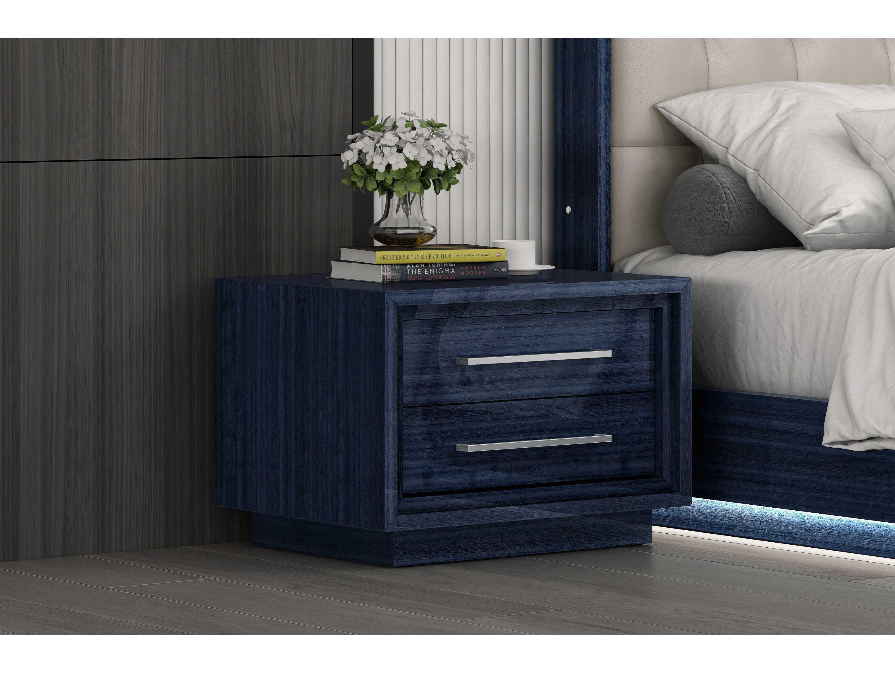 Whiteline Modern Living Alexander 2-Drawers Nightstand
