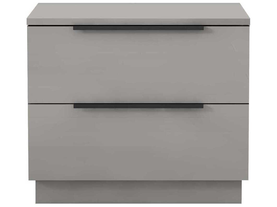 Whiteline Modern Living Damien 2-Drawers Gray Nightstand