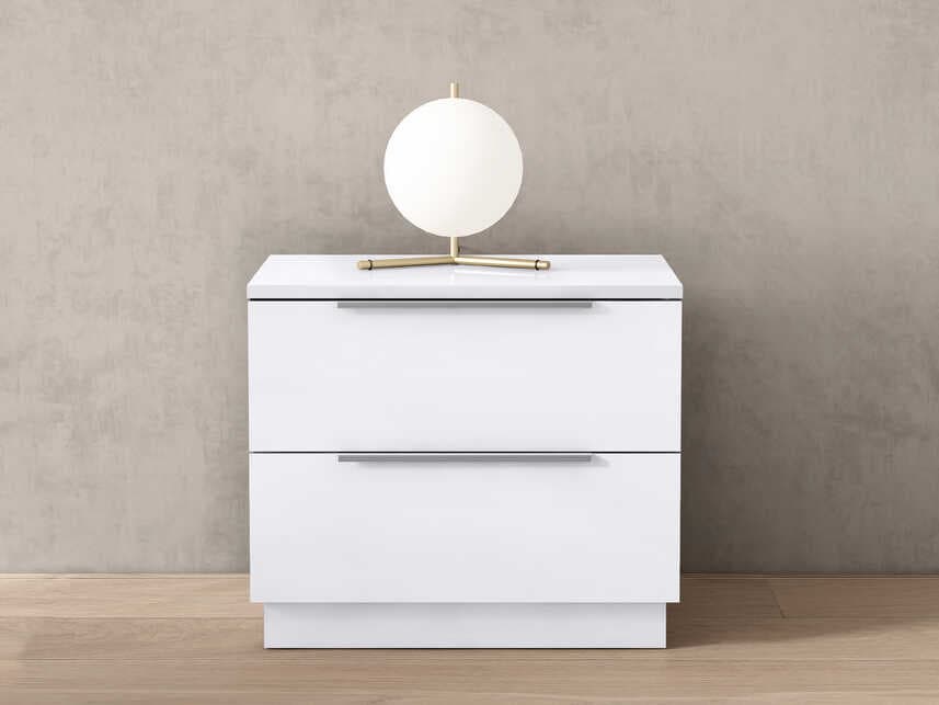 Whiteline Modern Living Damien 2-Drawers Nightstand