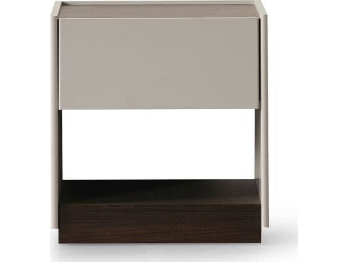 Whiteline Modern Living Raphael 1-Drawer Gray Nightstand