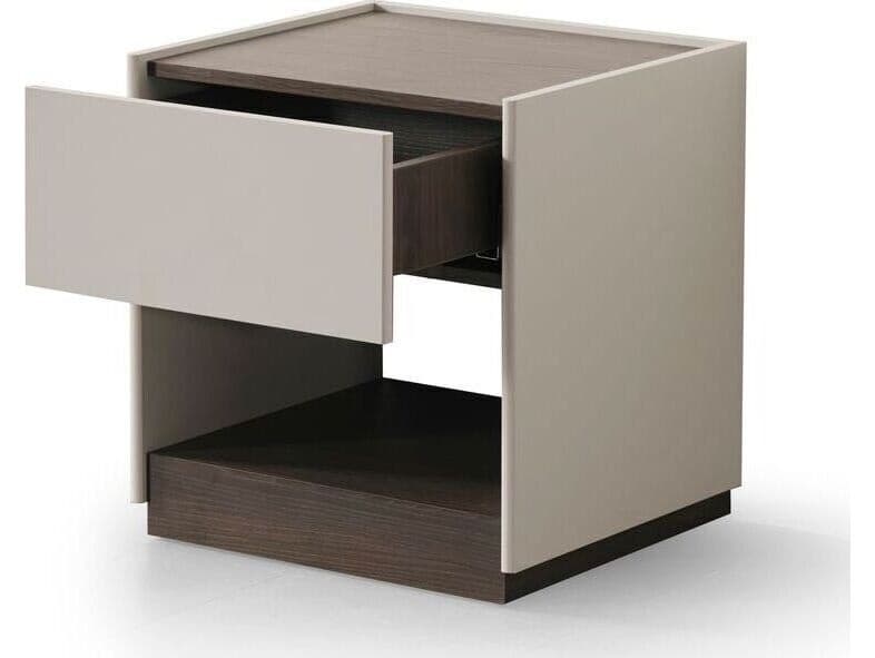Whiteline Modern Living Raphael 1-Drawer Gray Nightstand