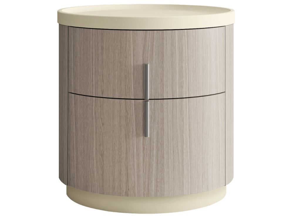 Whiteline Modern Living Celine 2-Drawers Oak Wood Nightstand