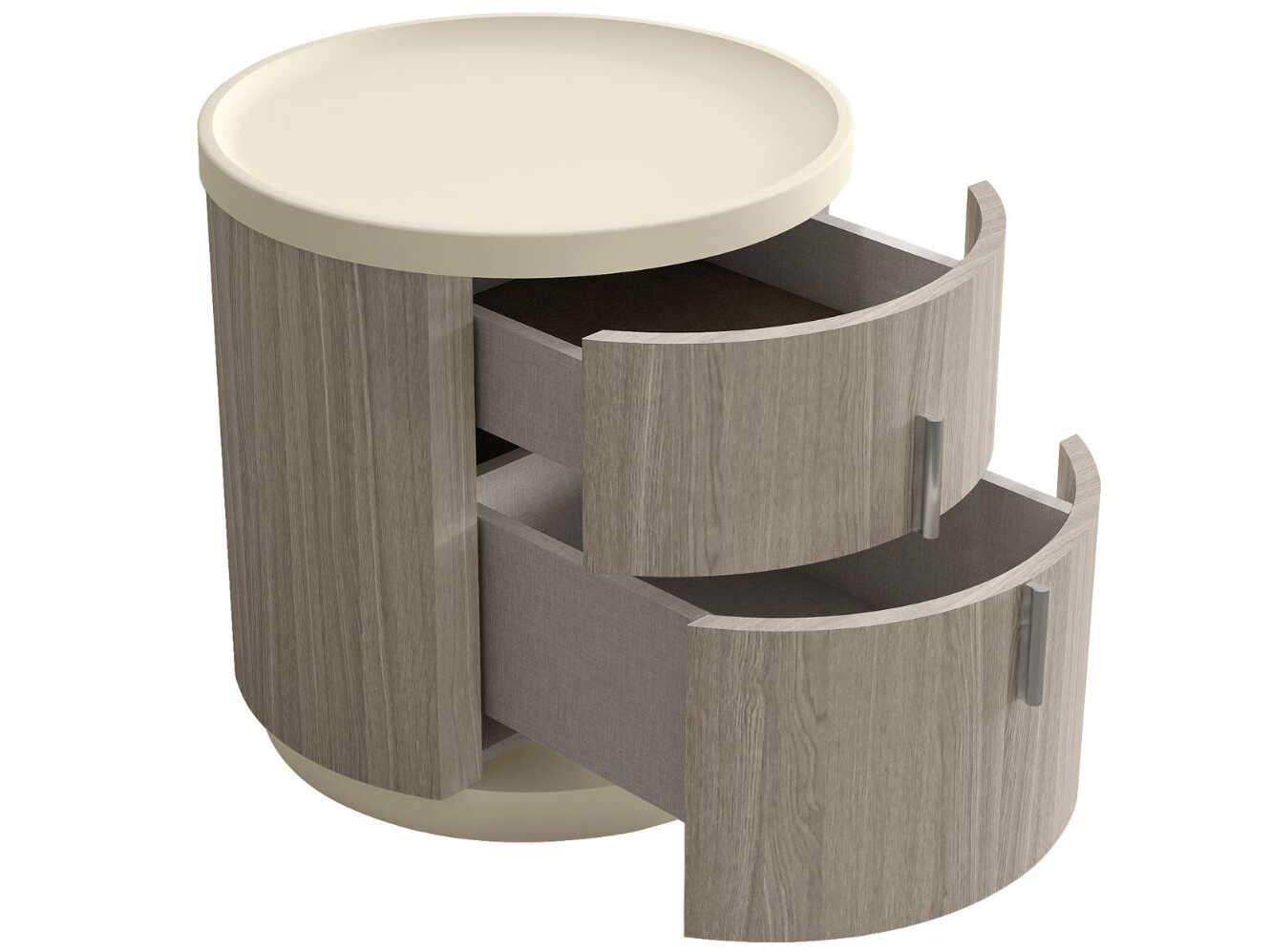 Whiteline Modern Living Celine 2-Drawers Oak Wood Nightstand