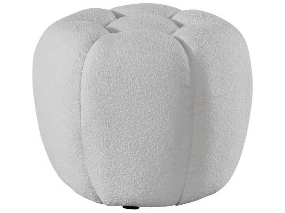 Whiteline Modern Living Nest White Upholstered Ottoman