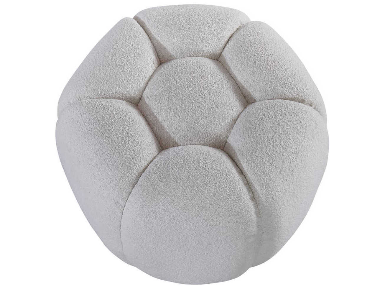 Whiteline Modern Living Nest White Upholstered Ottoman