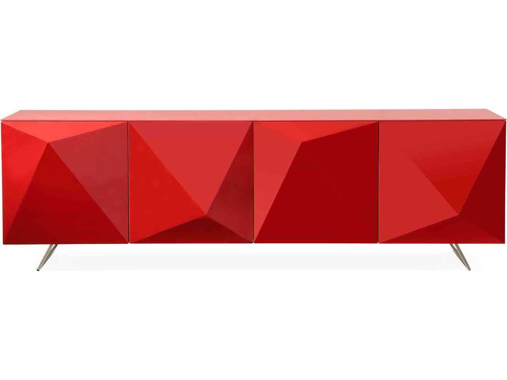 Whiteline Modern Living Samantha 94" Red Sideboard