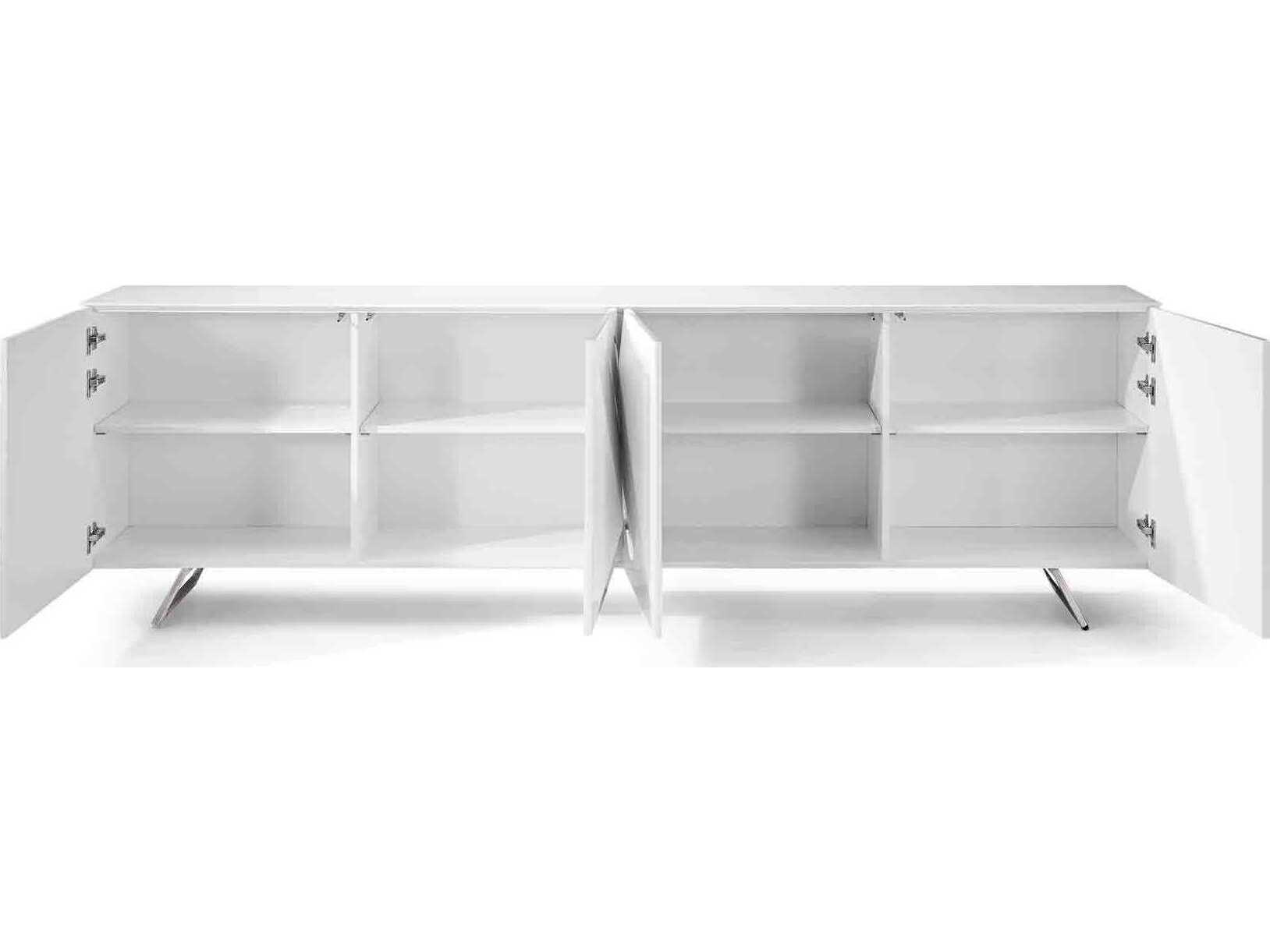 Whiteline Modern Living Samantha 94" White Sideboard