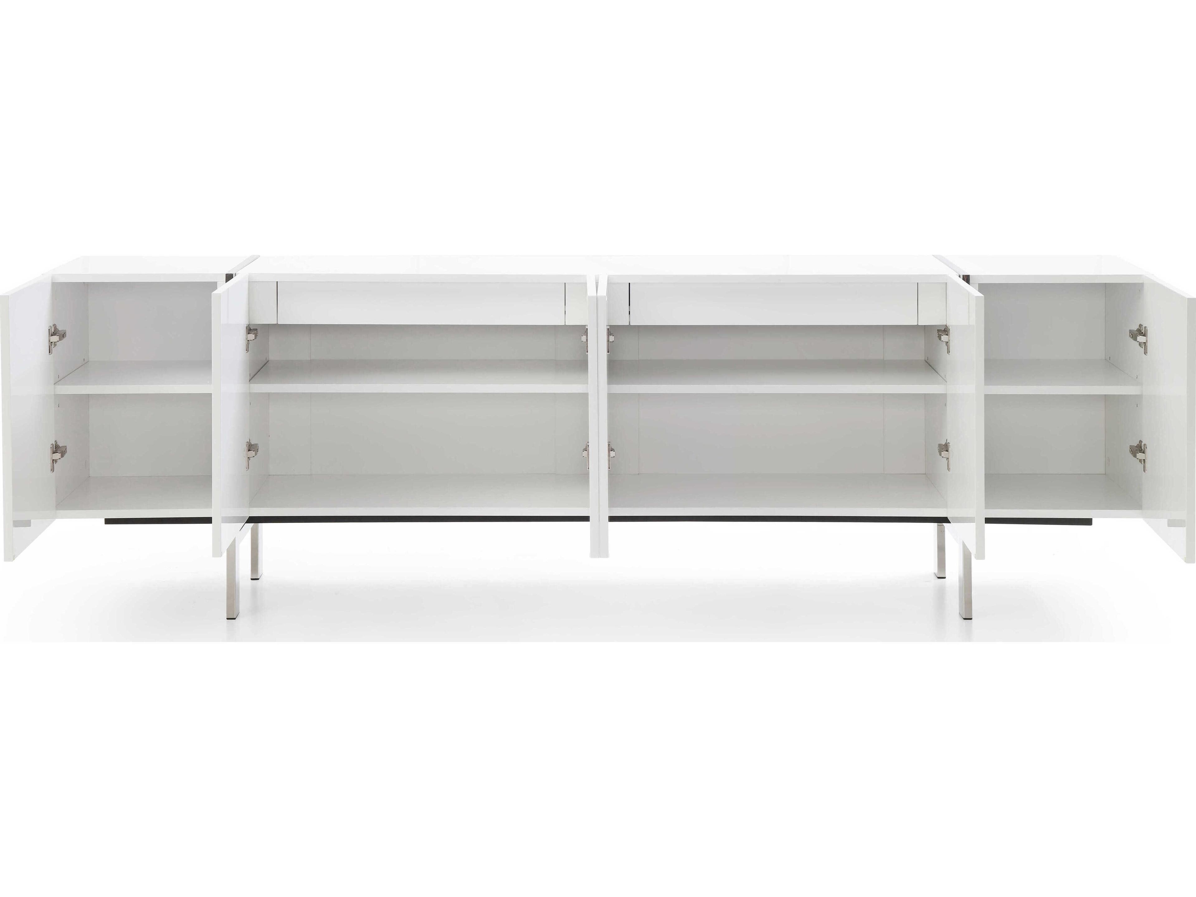 Whiteline Modern Living Struttura 95" White Sideboard