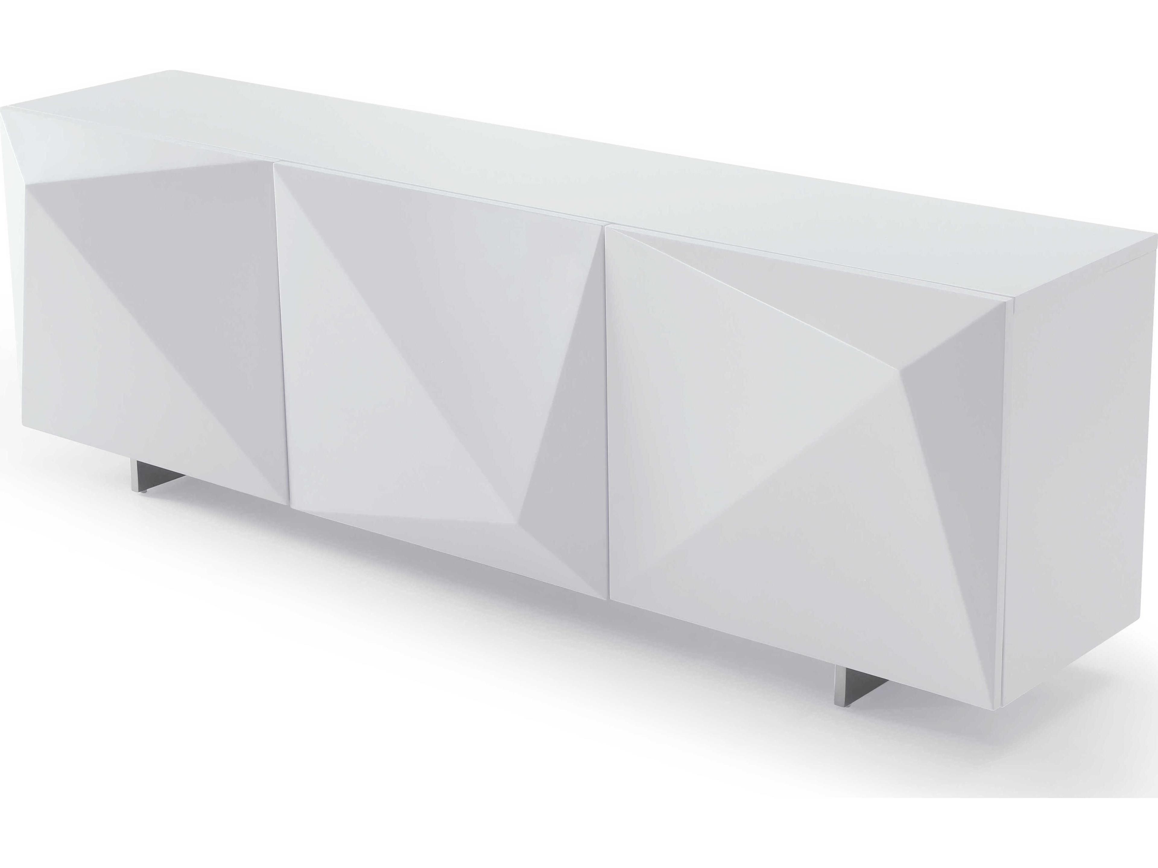 Whiteline Modern Living Geneva 87" White Sideboard