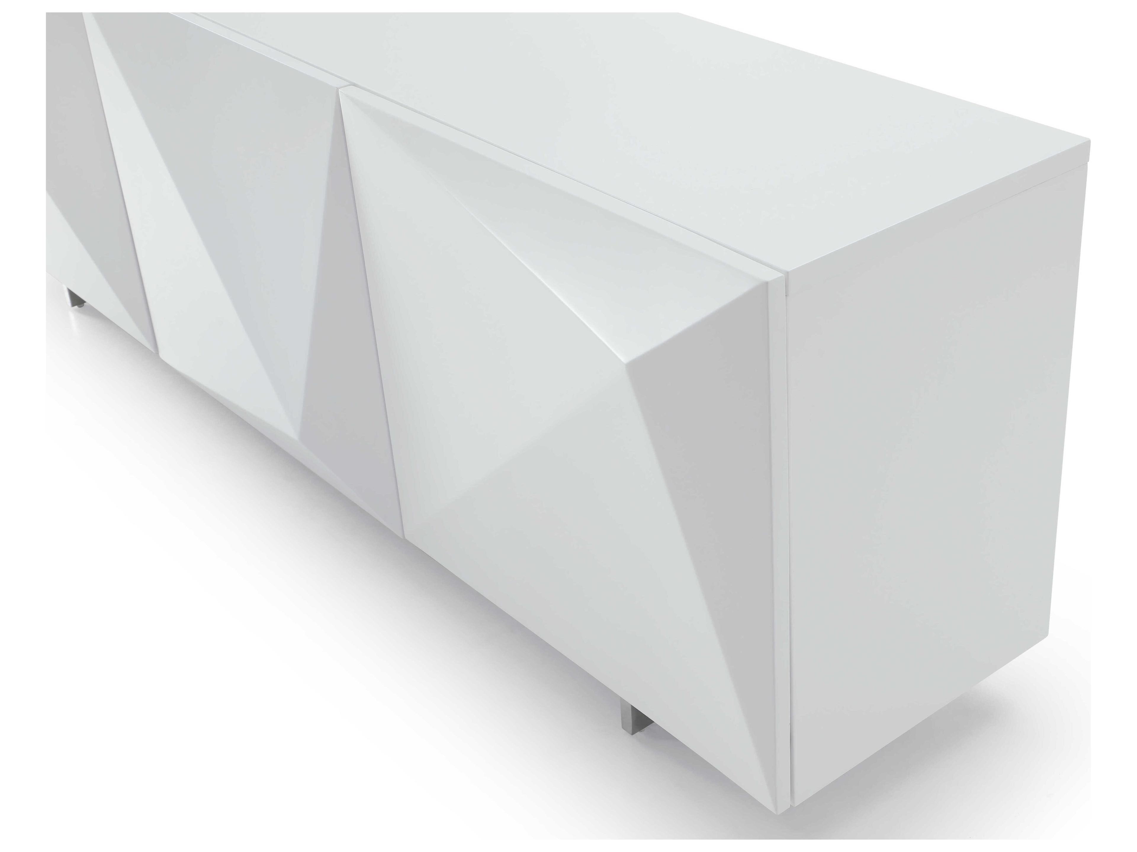 Whiteline Modern Living Geneva 87" White Sideboard