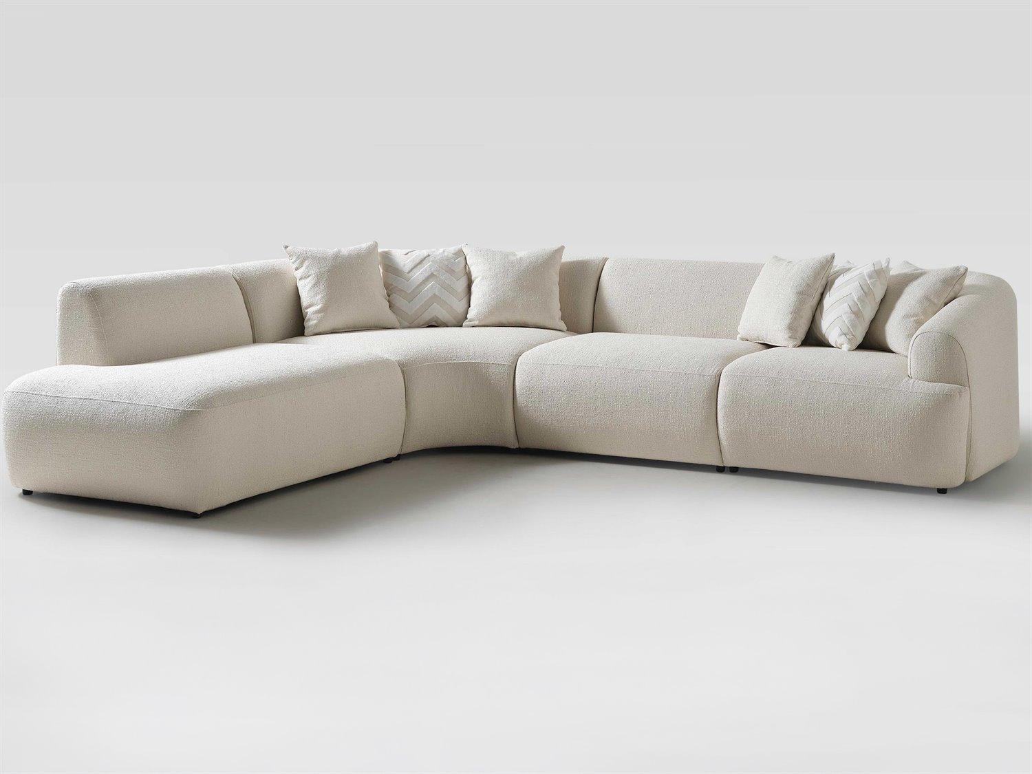 Whiteline Modern Living Larissa Upholstered Sectional Sofa