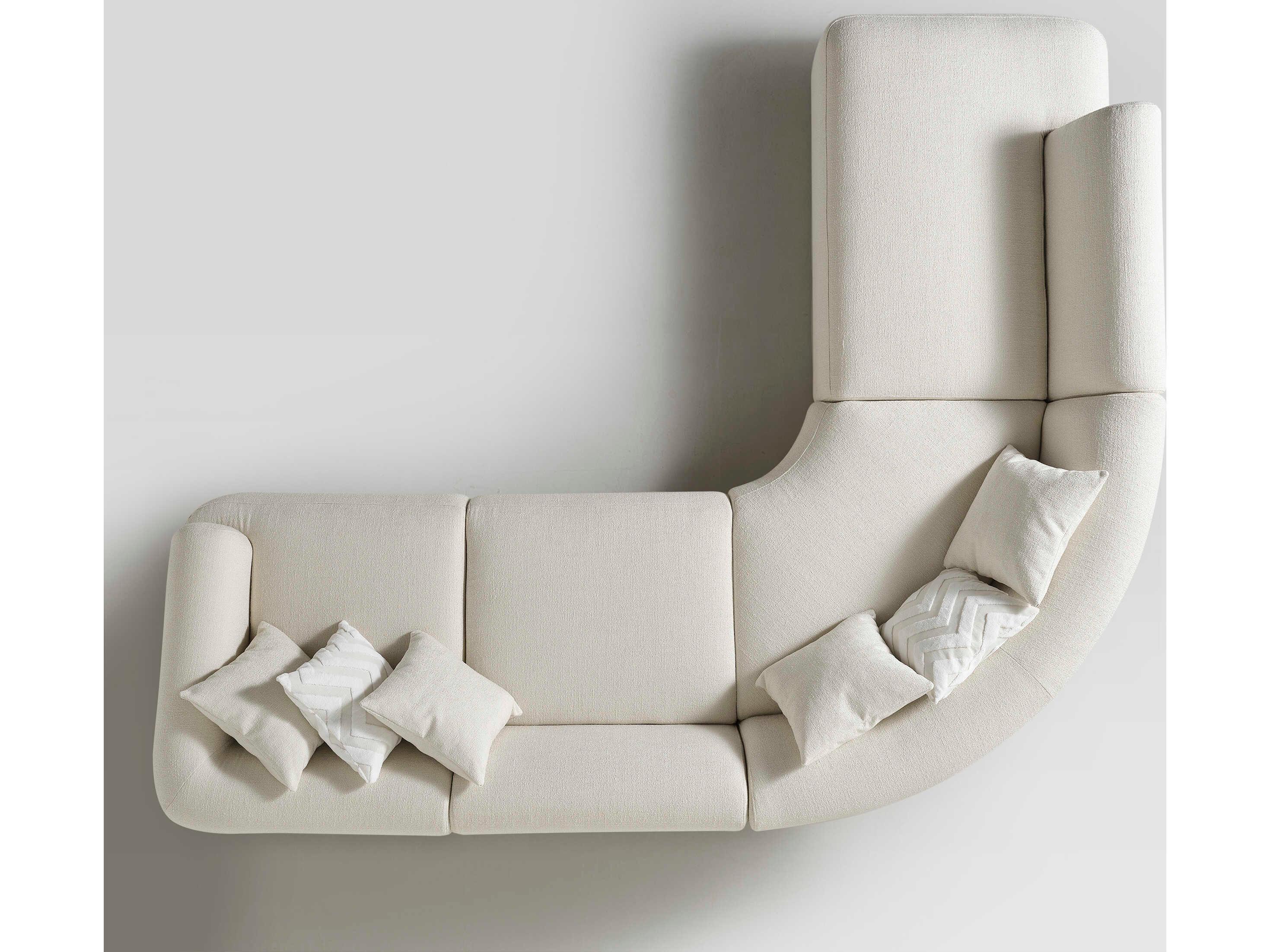 Whiteline Modern Living Larissa Upholstered Sectional Sofa