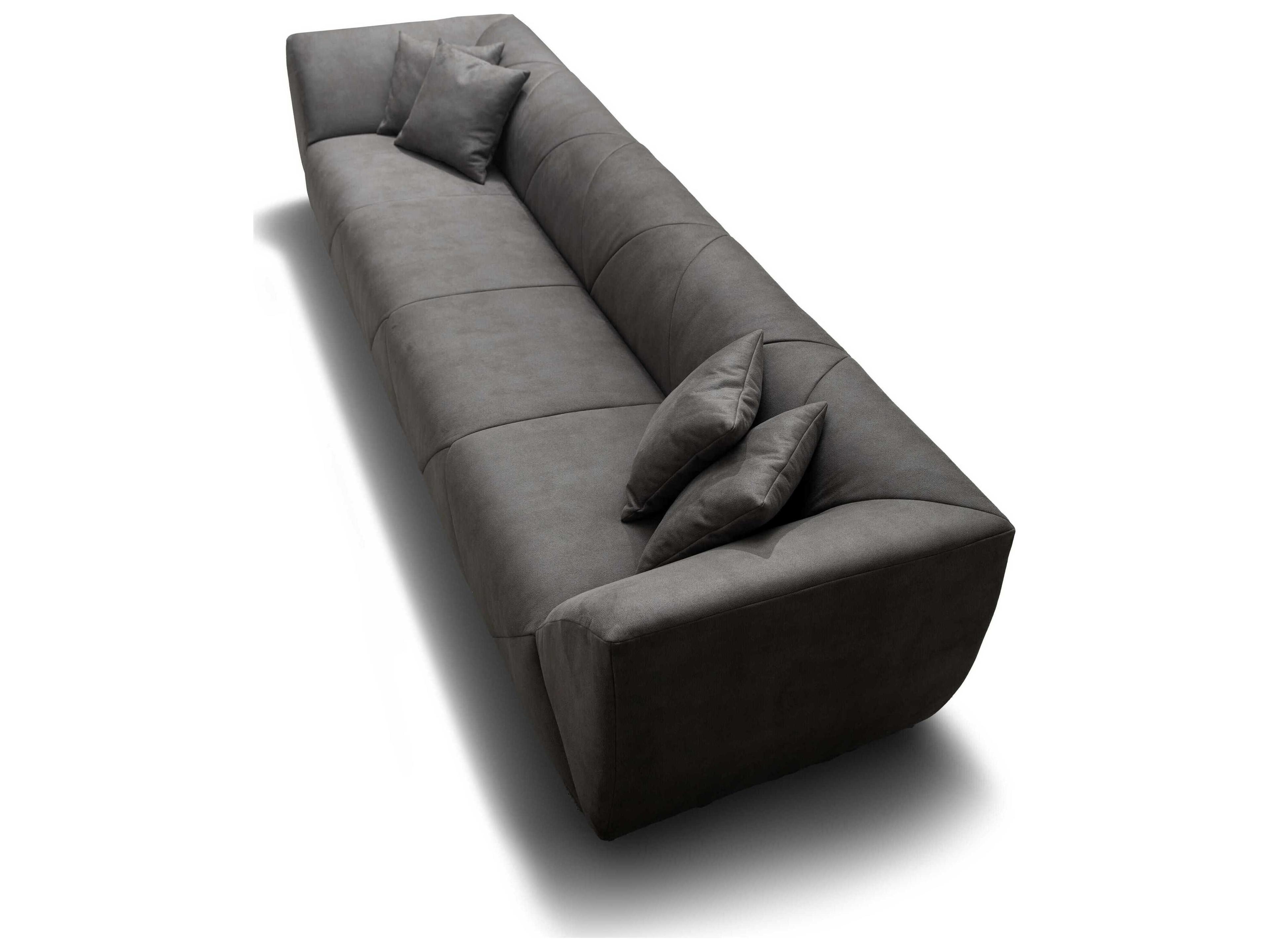 Whiteline Modern Living Quarry Dark Grey Black Upholstered Sofa