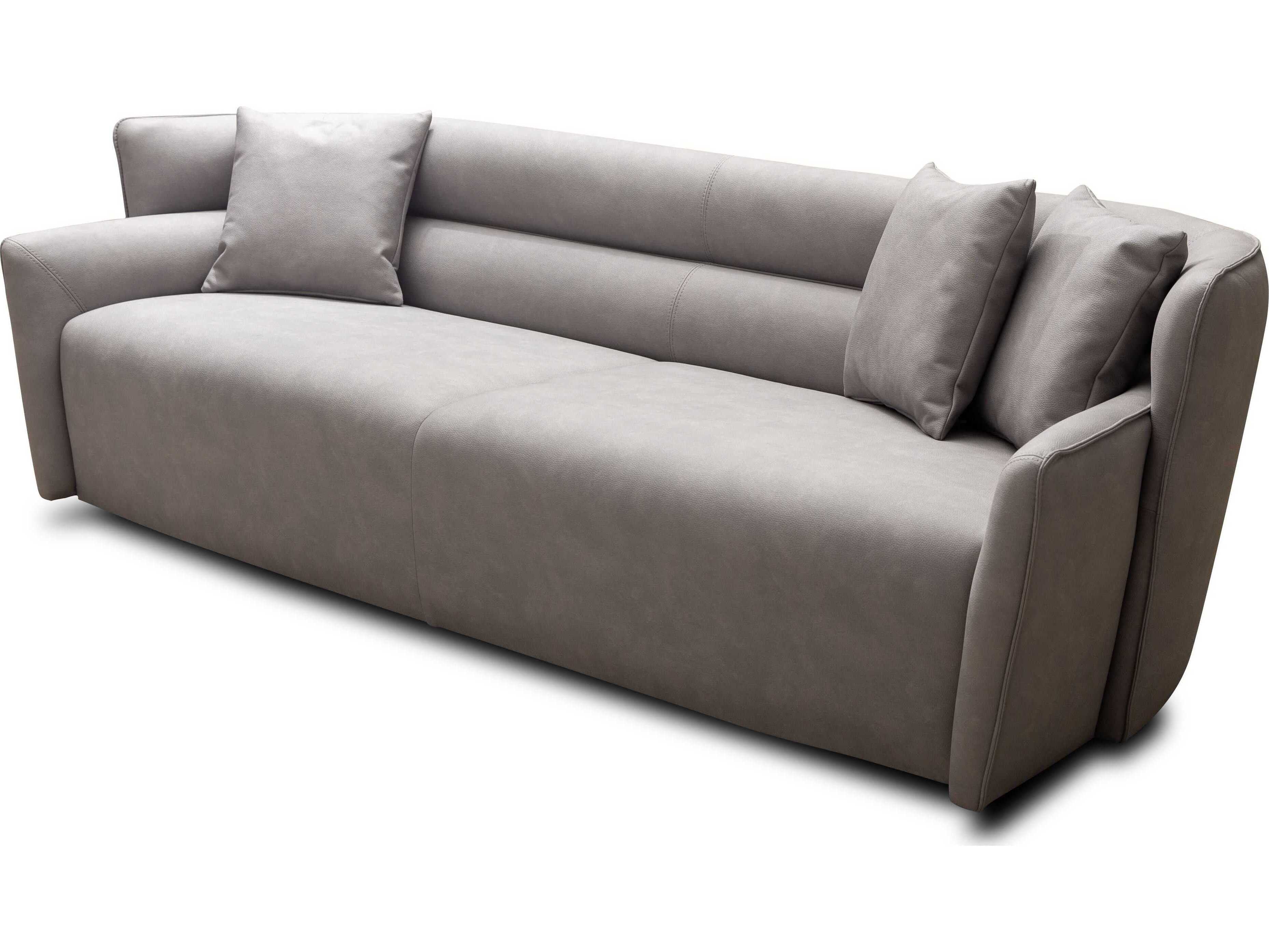 Whiteline Modern Living Boss Grey Black Leather Sofa