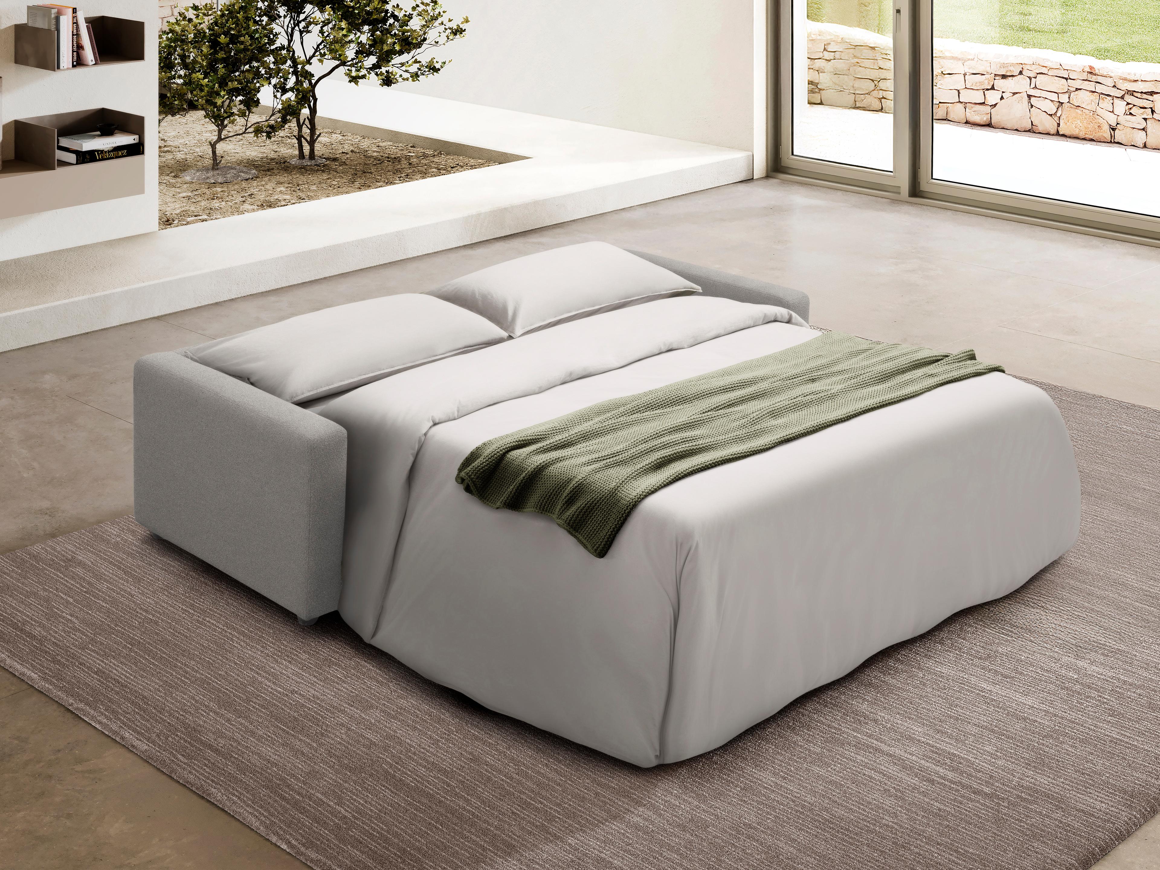 Whiteline Modern Living Balance Light Grey Upholstered Sofa Bed