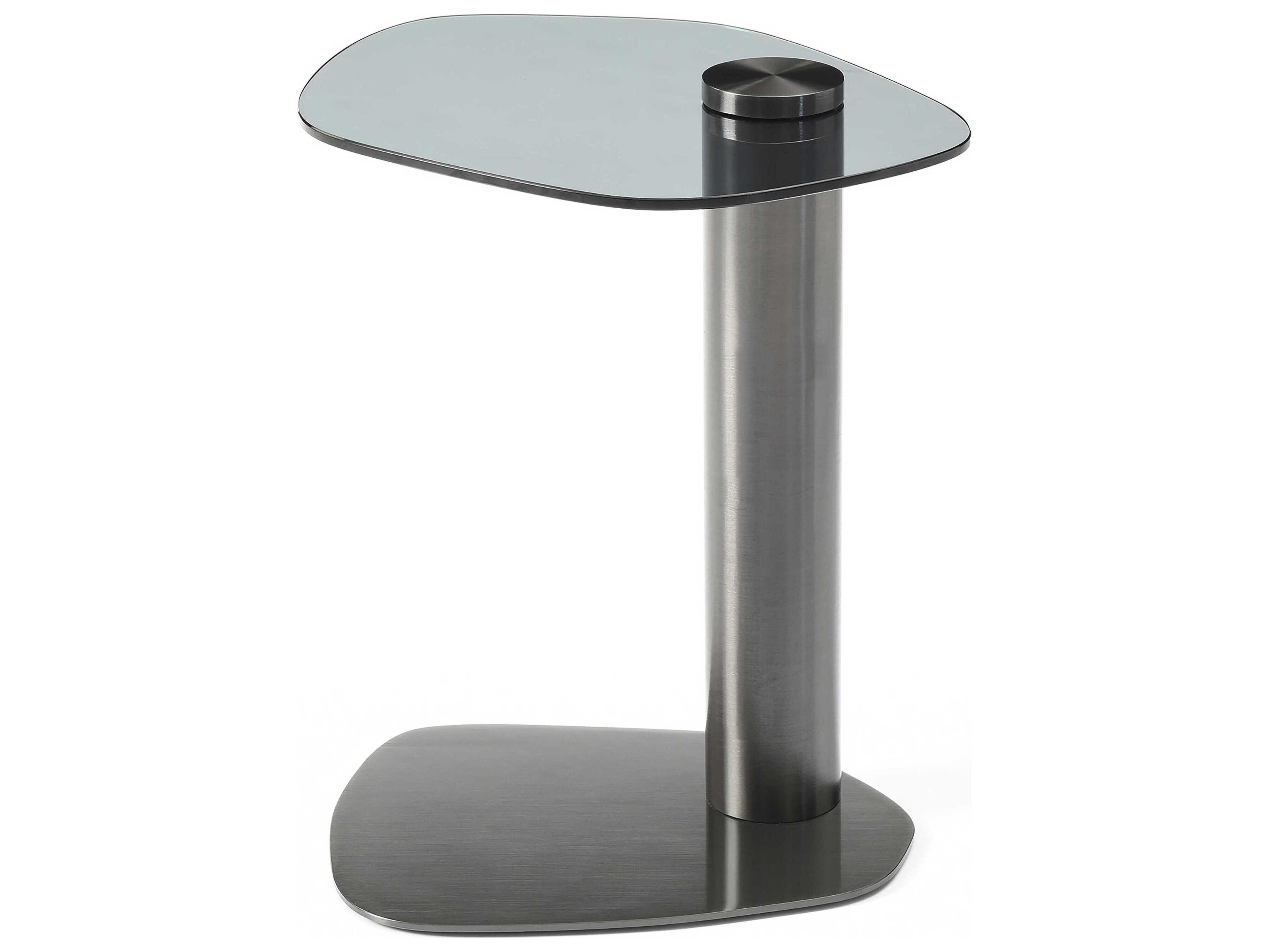 Whiteline Modern Living Lexi Glass Grey End Table