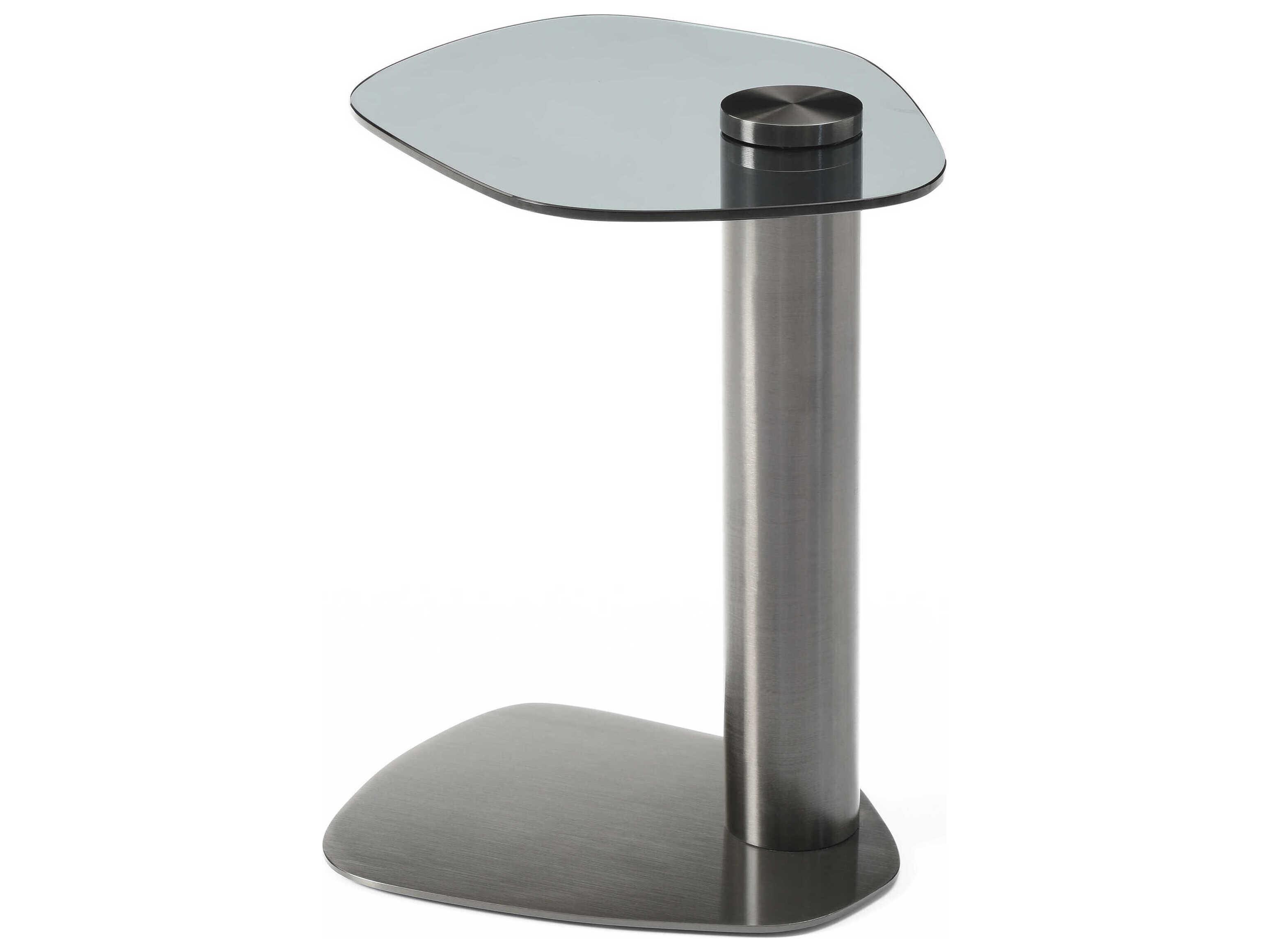 Whiteline Modern Living Lexi Glass Grey End Table