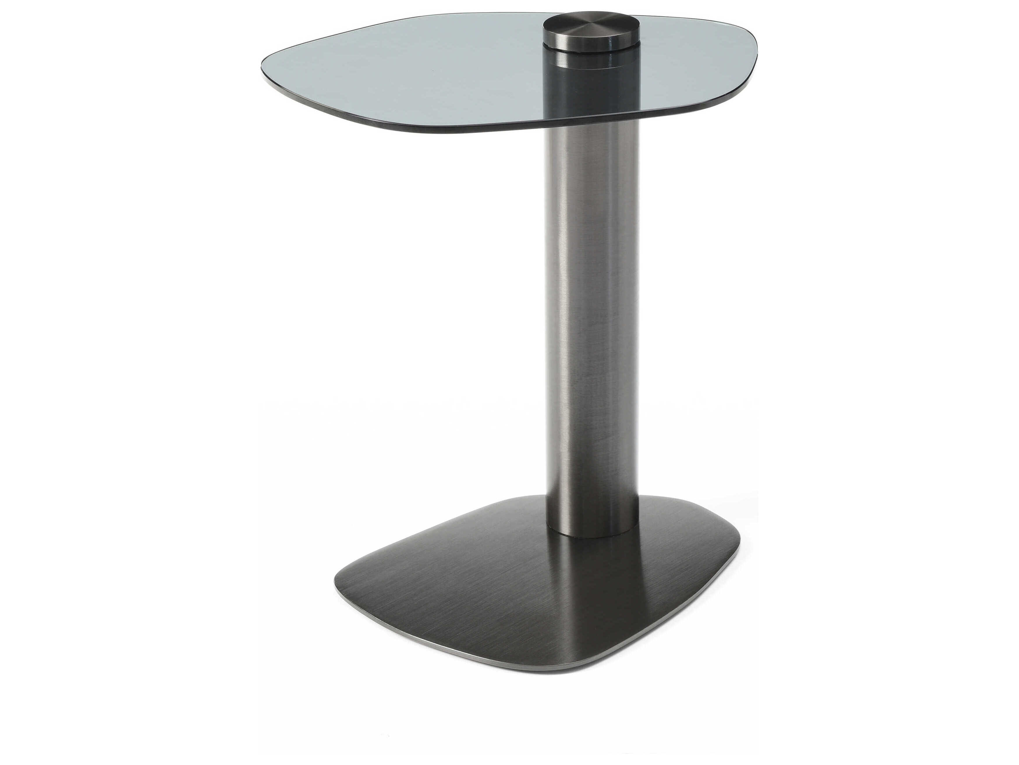 Whiteline Modern Living Lexi Glass Grey End Table