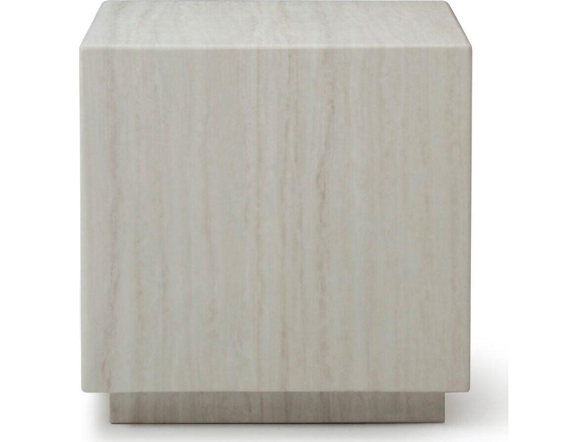 Whiteline Modern Living Iris Square Marble End Table