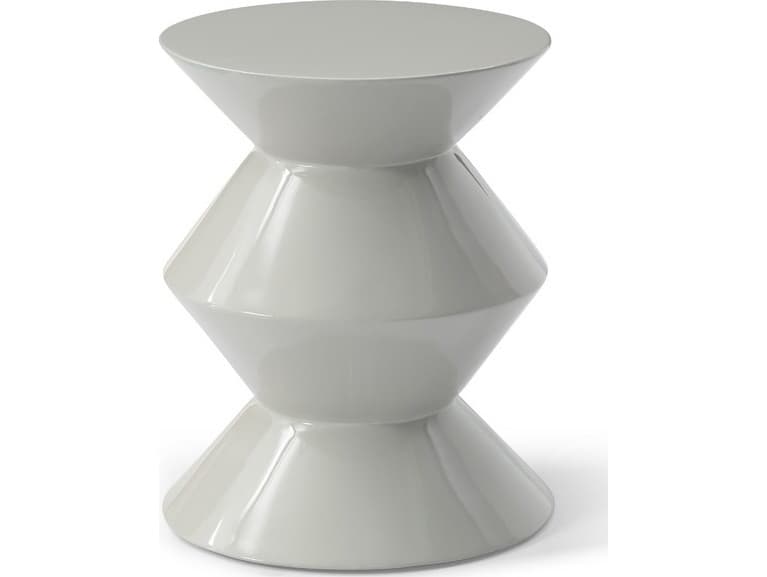 Whiteline Modern Living Joy Round Marble End Table