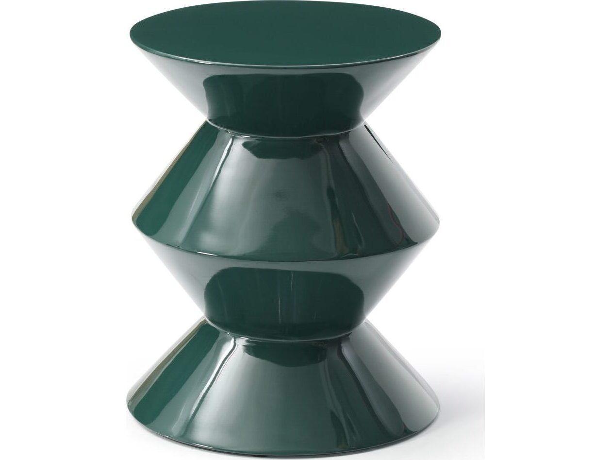 Whiteline Modern Living Joy Round Marble End Table