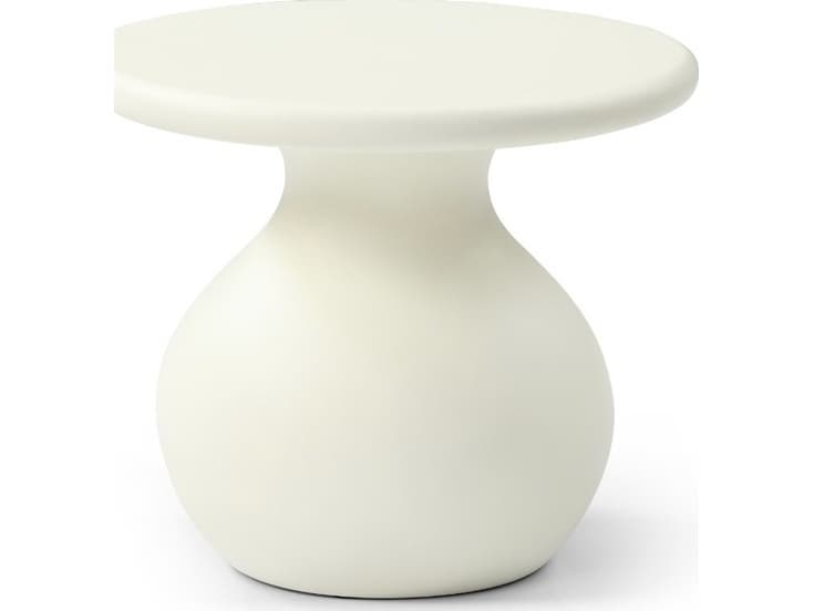 Whiteline Modern Living Luisa Round Glass End Table