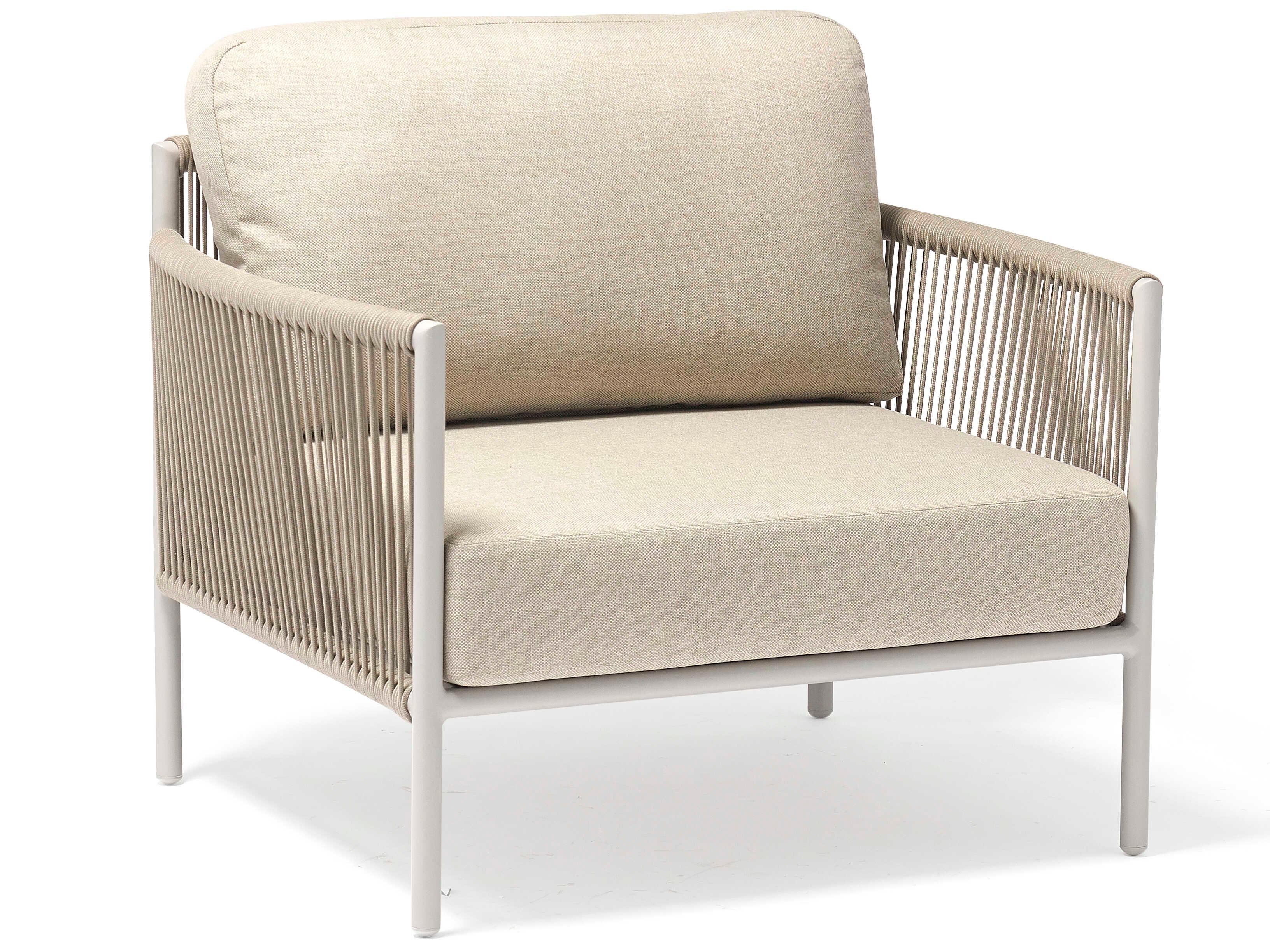 Whiteline Modern Living Outdoor Catalina Taupe Rope Cushion Lounge Set