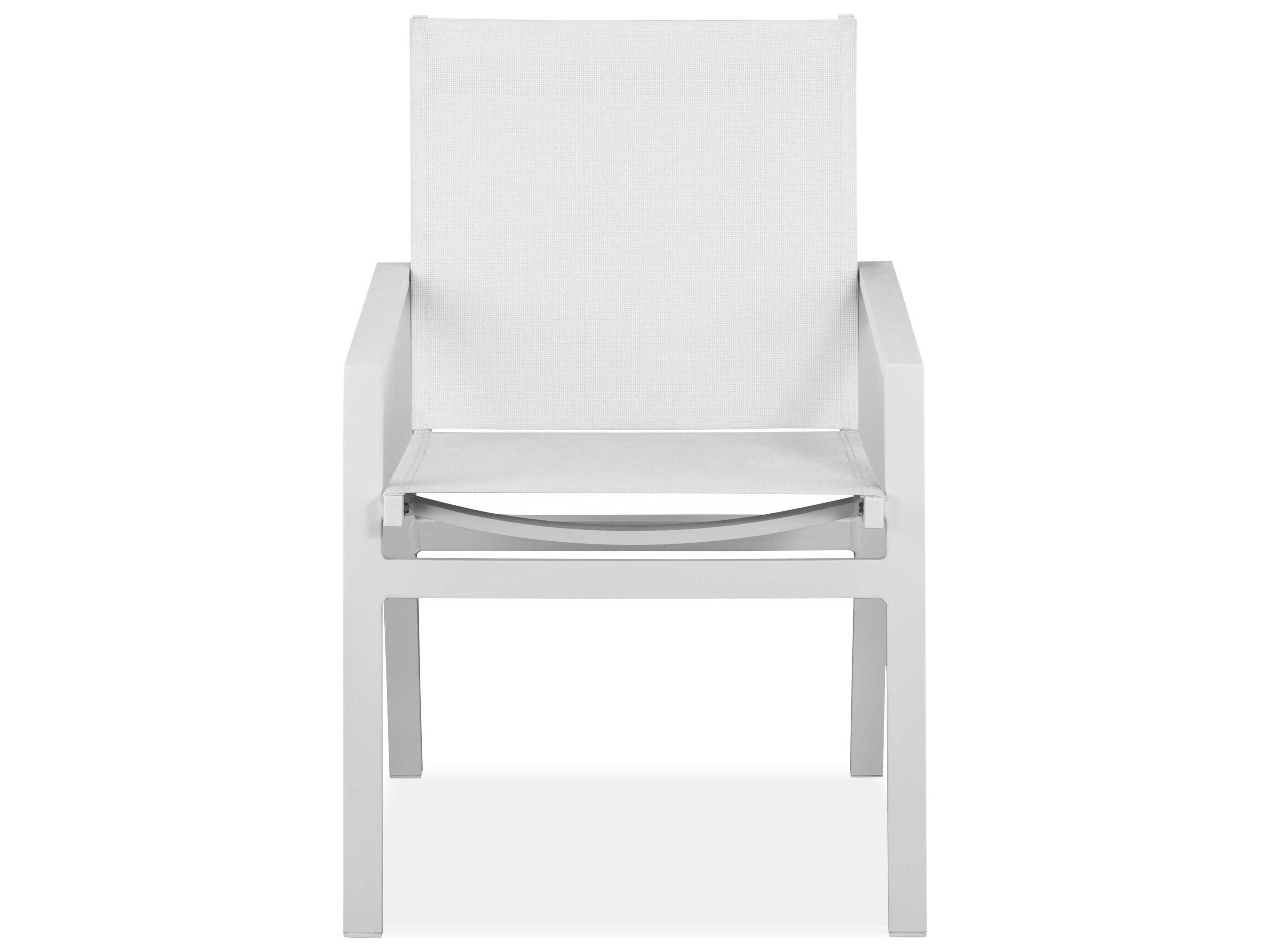 Whiteline Modern Living Outdoor Rio White Aluminum Sling Dining Chair