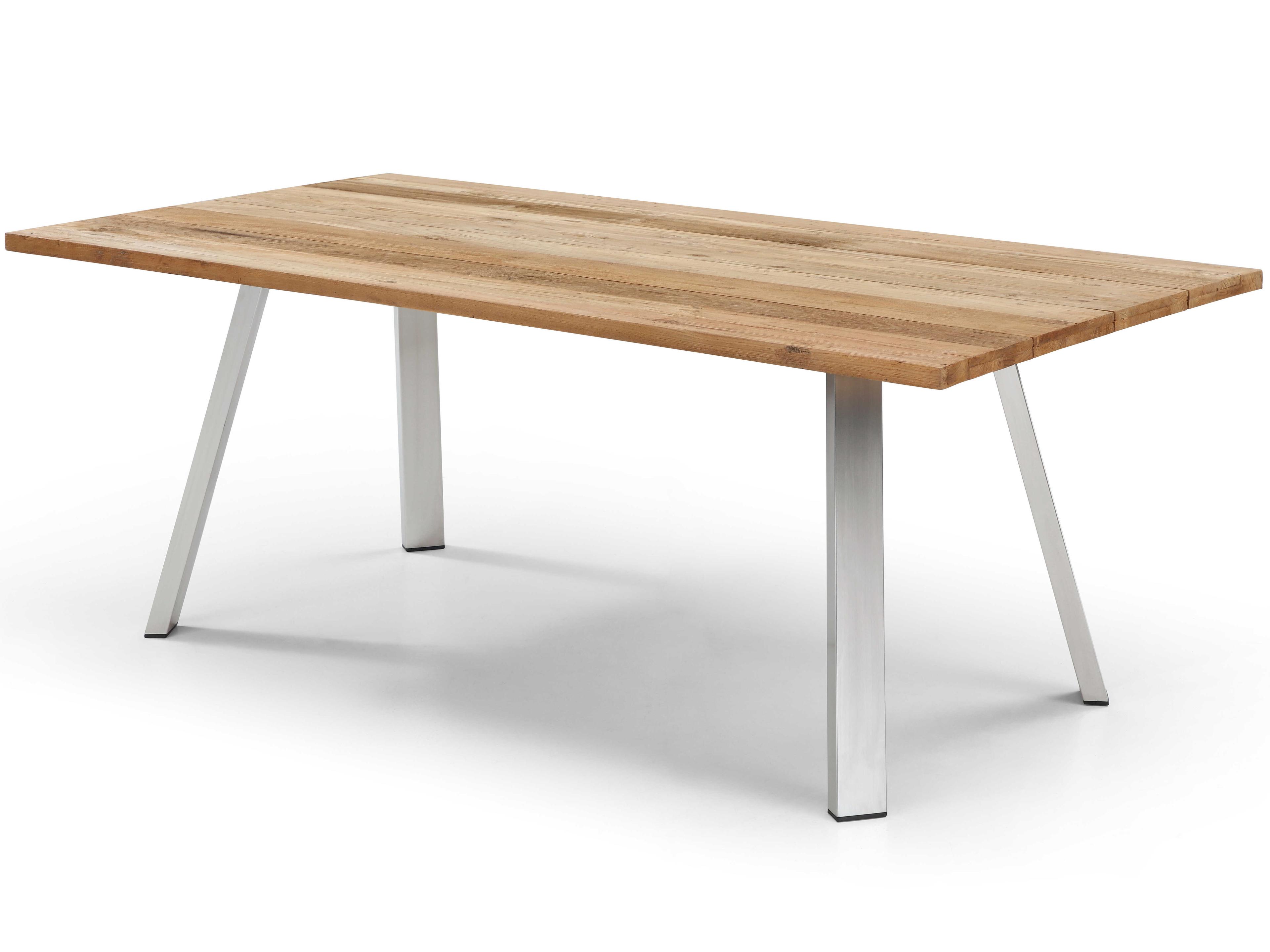 Whiteline Modern Living Outdoor Rhea Brown Wood Rectangular Dining Table