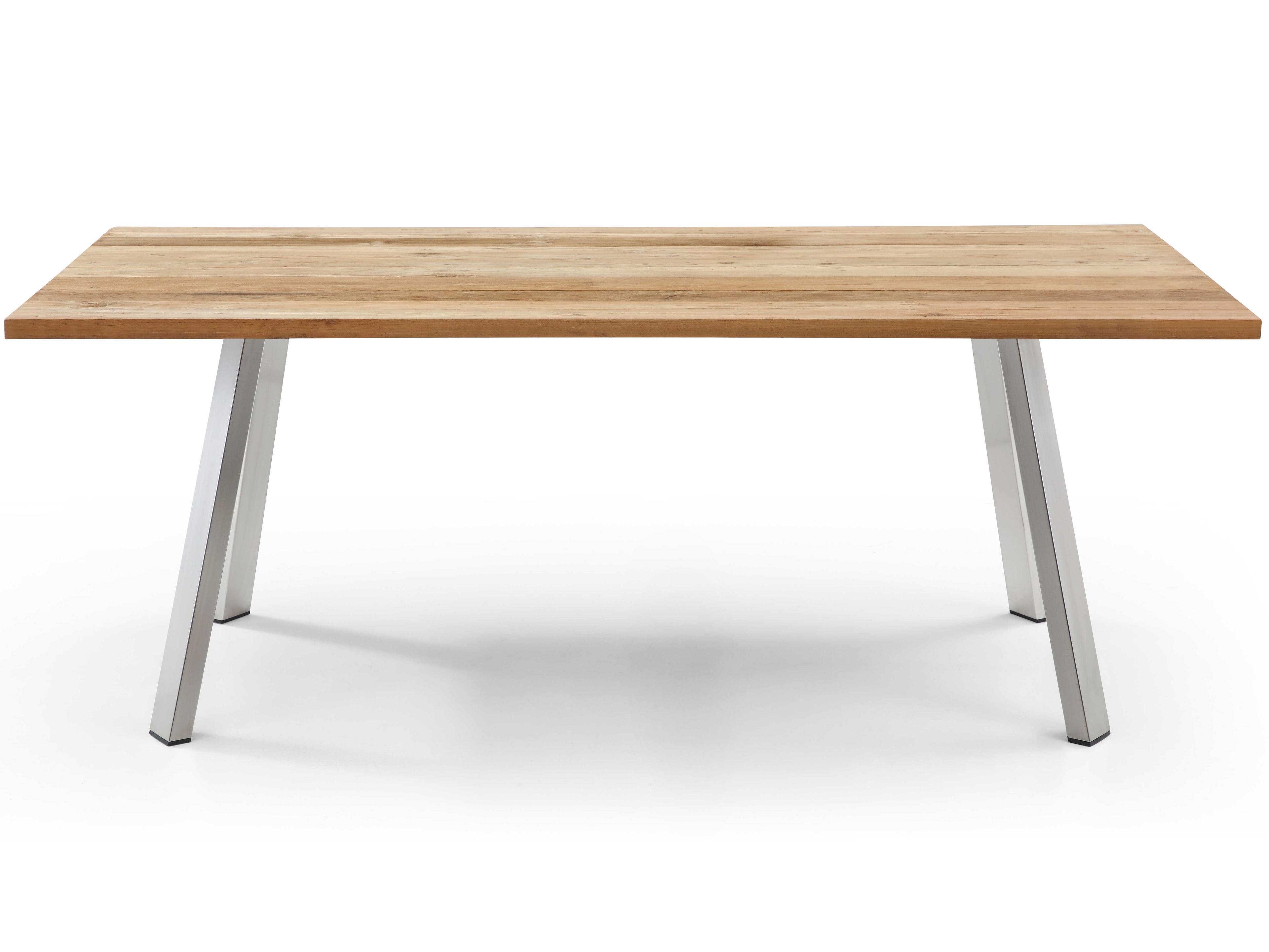 Whiteline Modern Living Outdoor Rhea Brown Wood Rectangular Dining Table