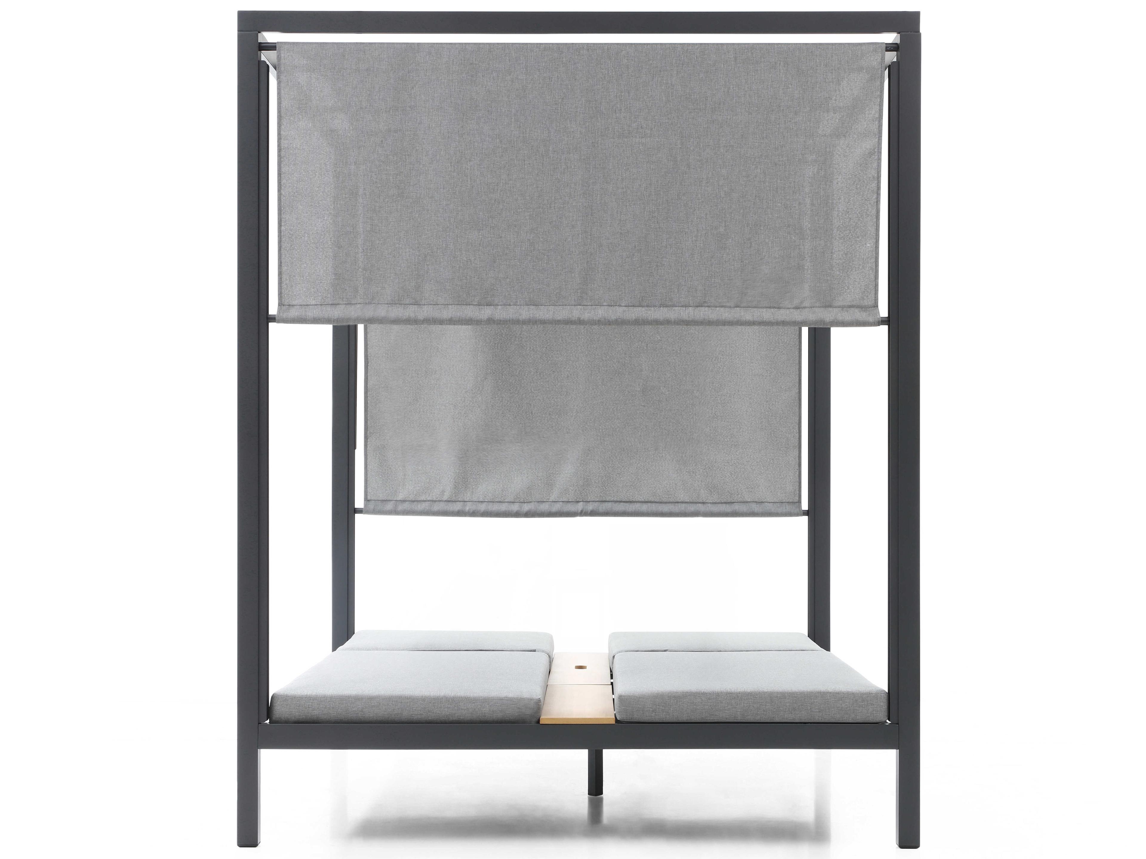 Whiteline Modern Living Outdoor Alena Grey Aluminum Cushion Chaise Lounge