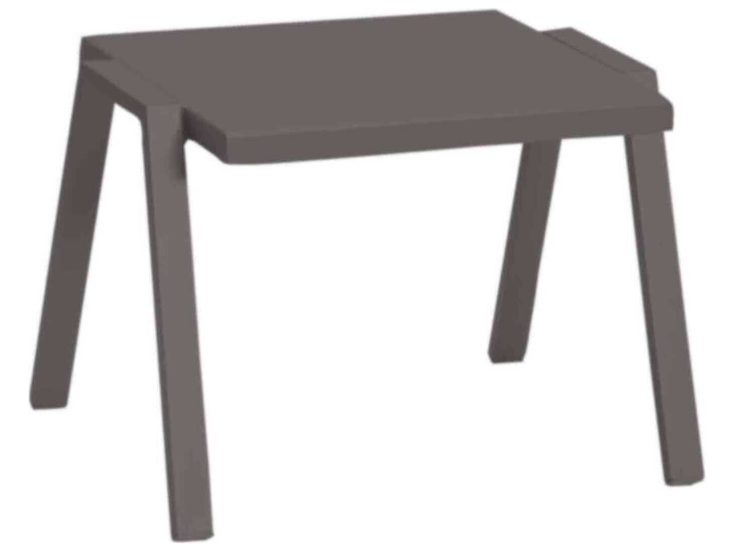 Whiteline Modern Living Outdoor Rio Taupe Aluminum Rectangular End Table
