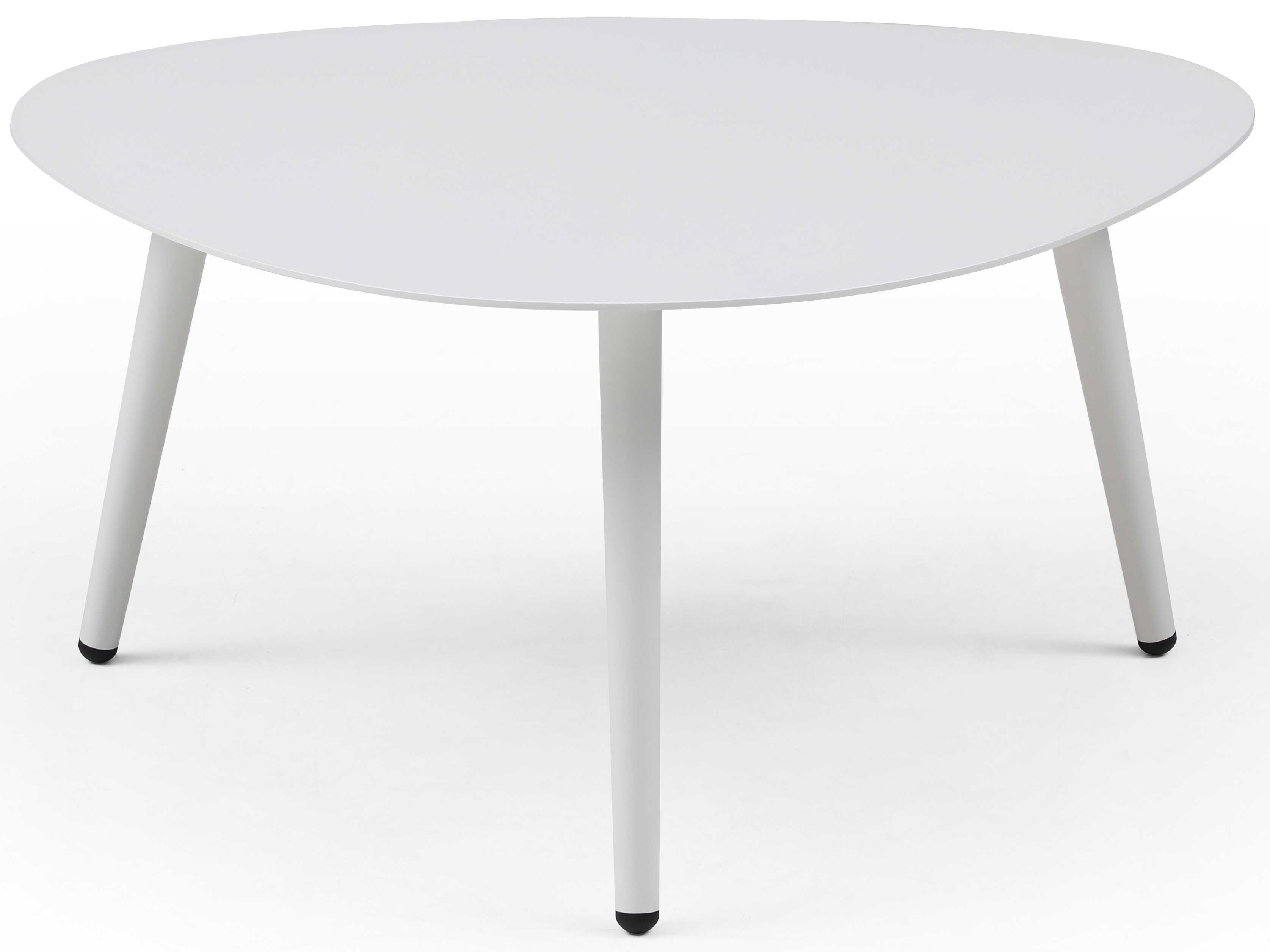 Whiteline Modern Living Outdoor Rowan White Aluminum End Table