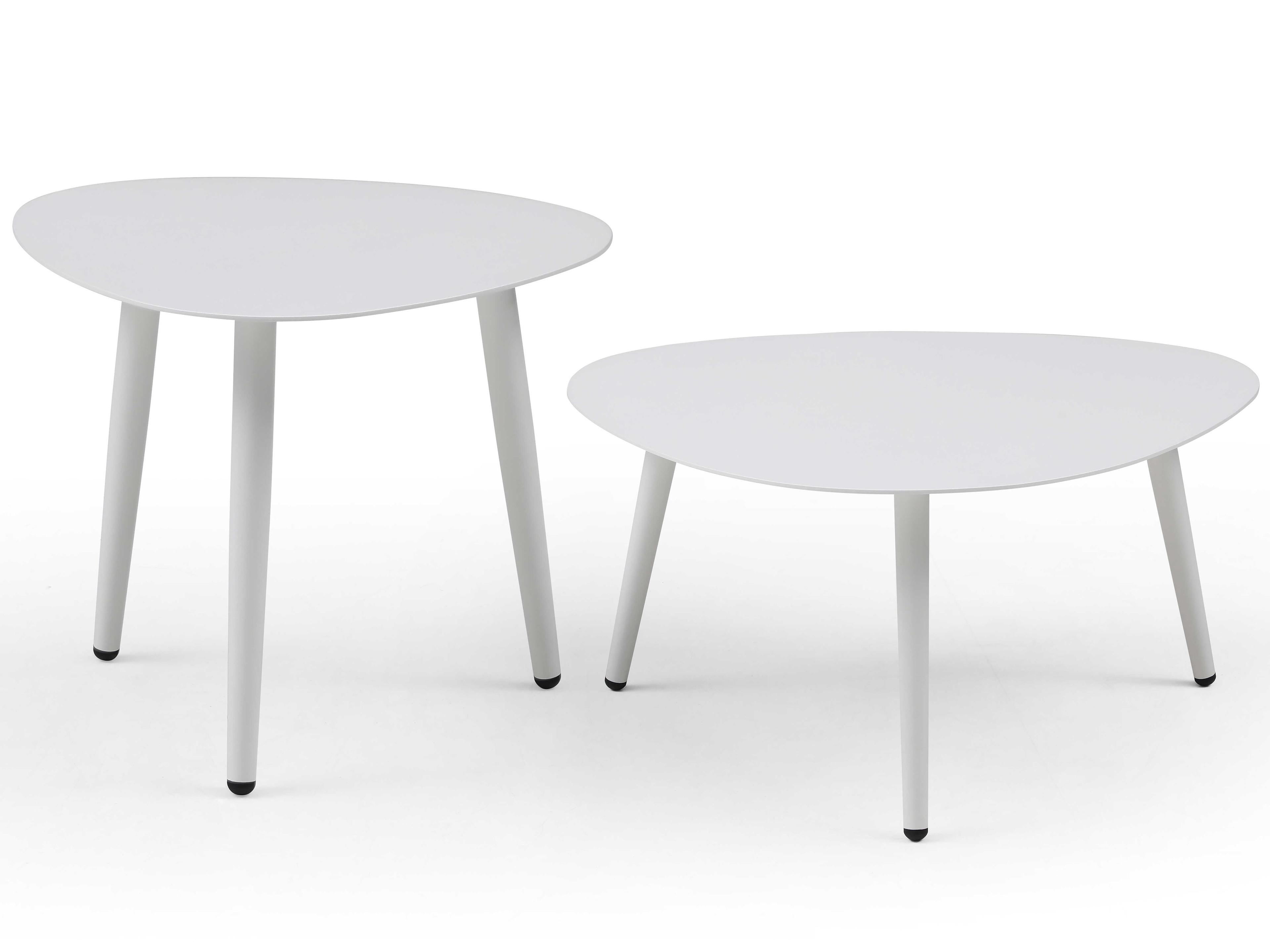 Whiteline Modern Living Outdoor Rowan White Aluminum End Table