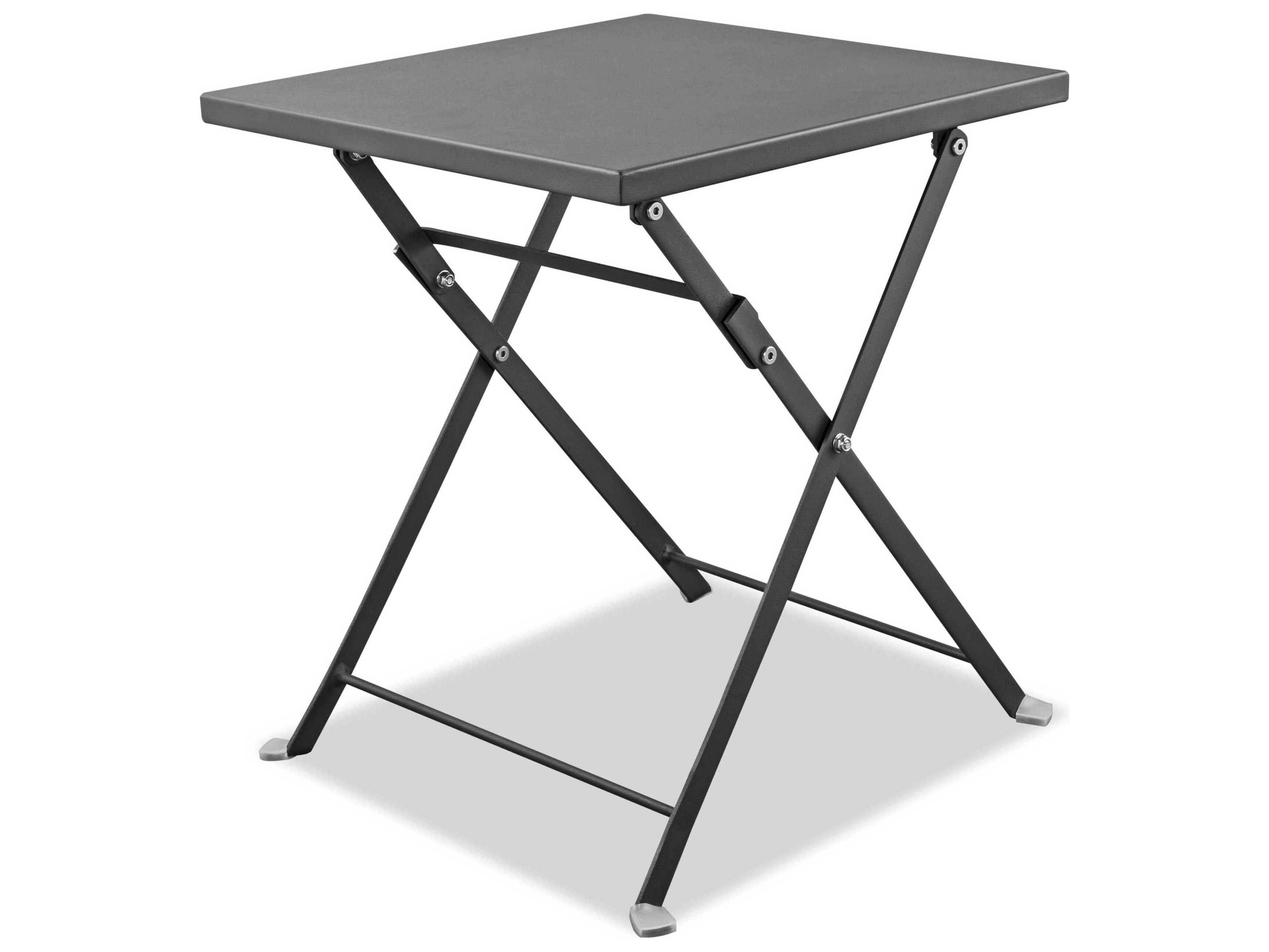 Whiteline Modern Living Outdoor Flint Grey Aluminum Square End Table