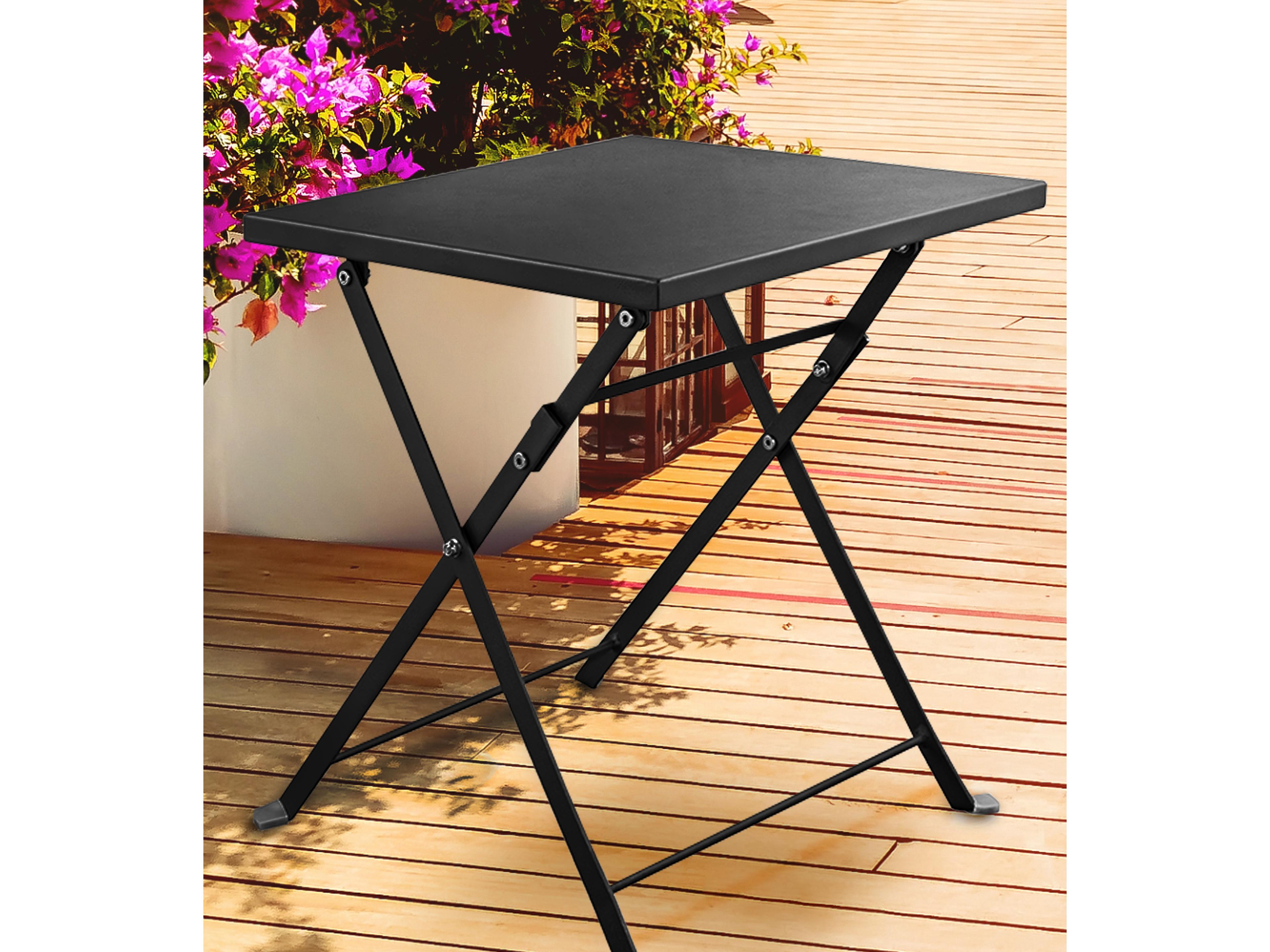 Whiteline Modern Living Outdoor Flint Grey Aluminum Square End Table
