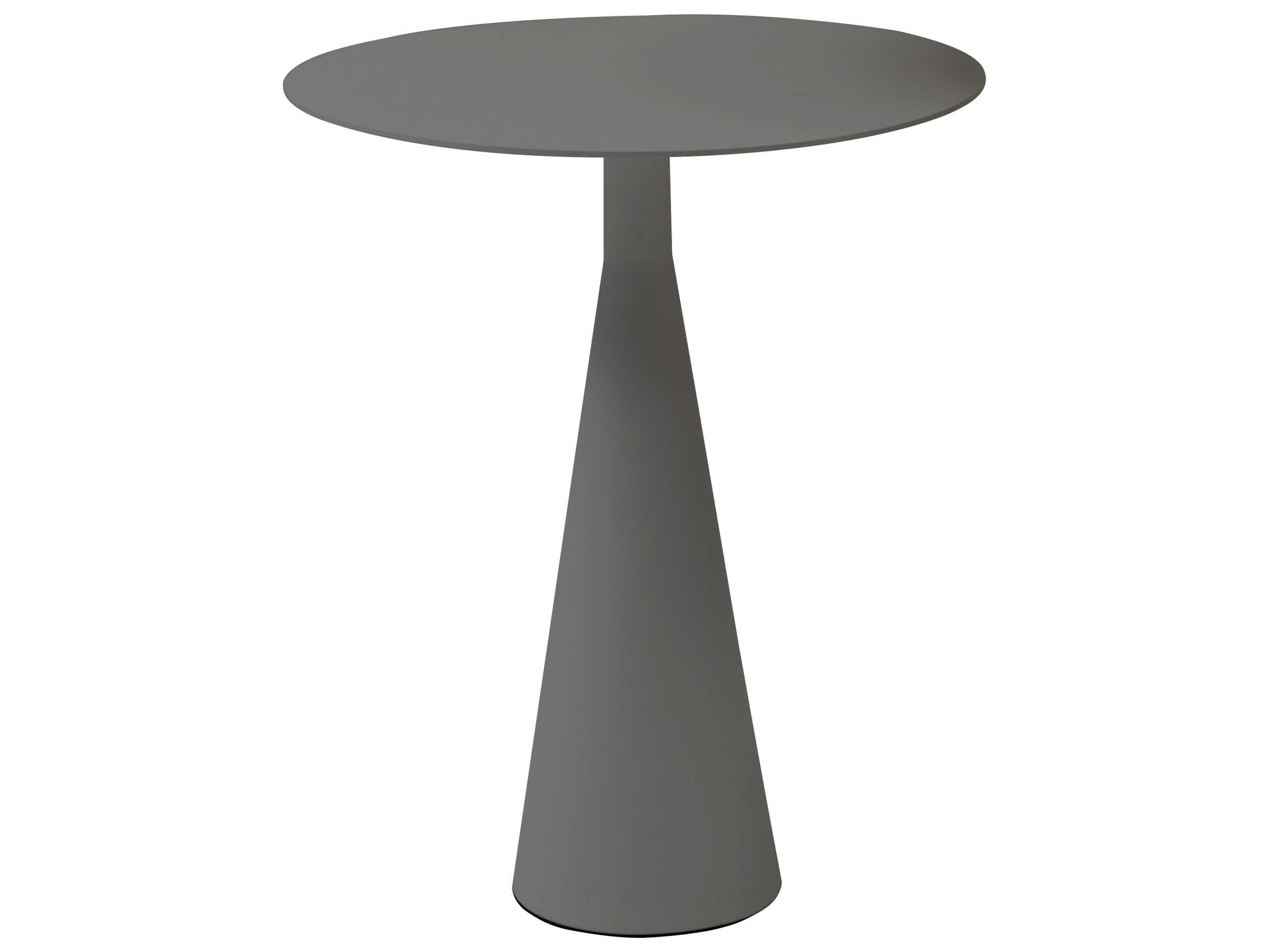 Whiteline Modern Living Outdoor Ireland Grey Aluminum Round End Table