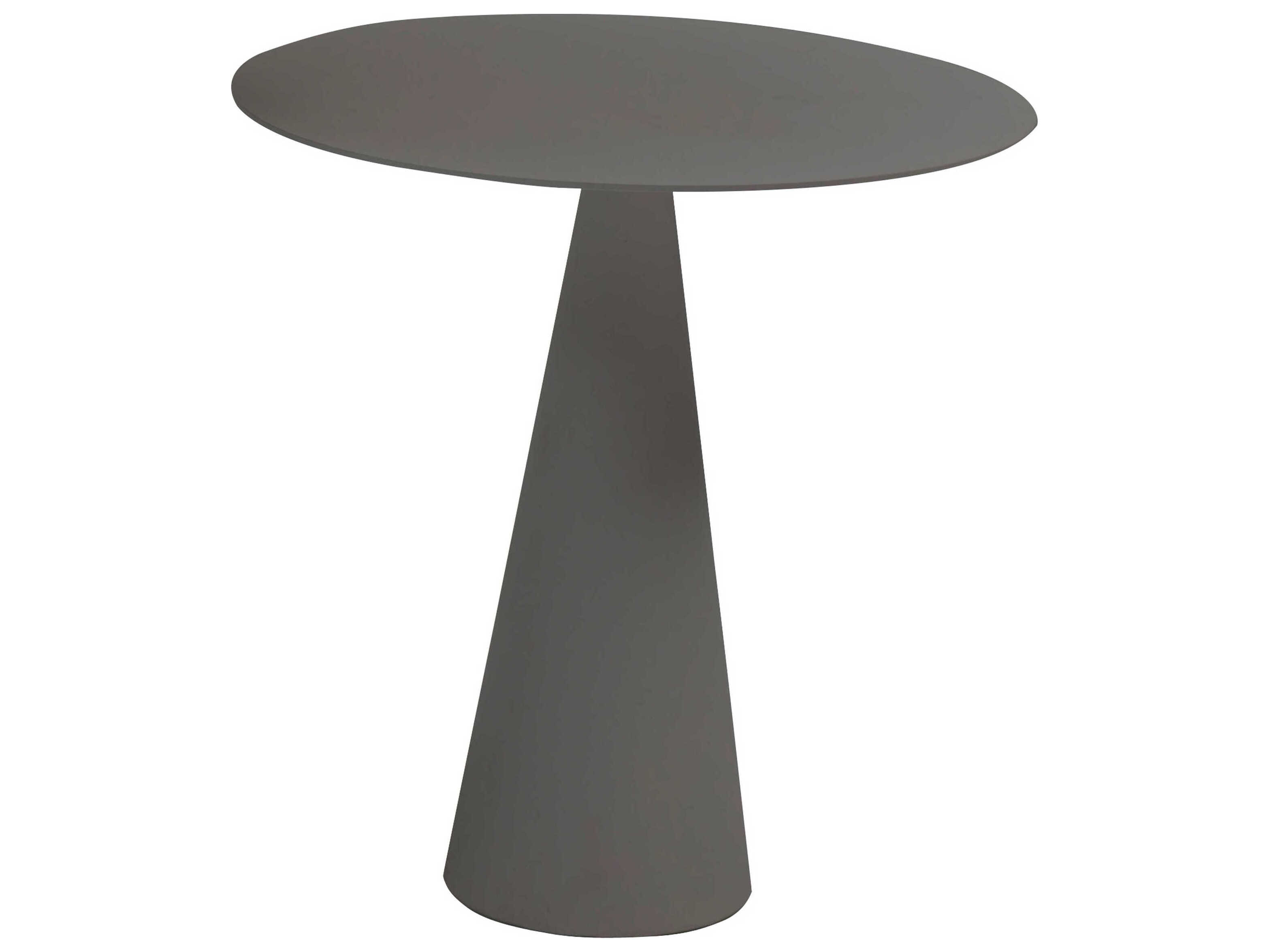 Whiteline Modern Living Outdoor Ireland Grey Aluminum Round End Table
